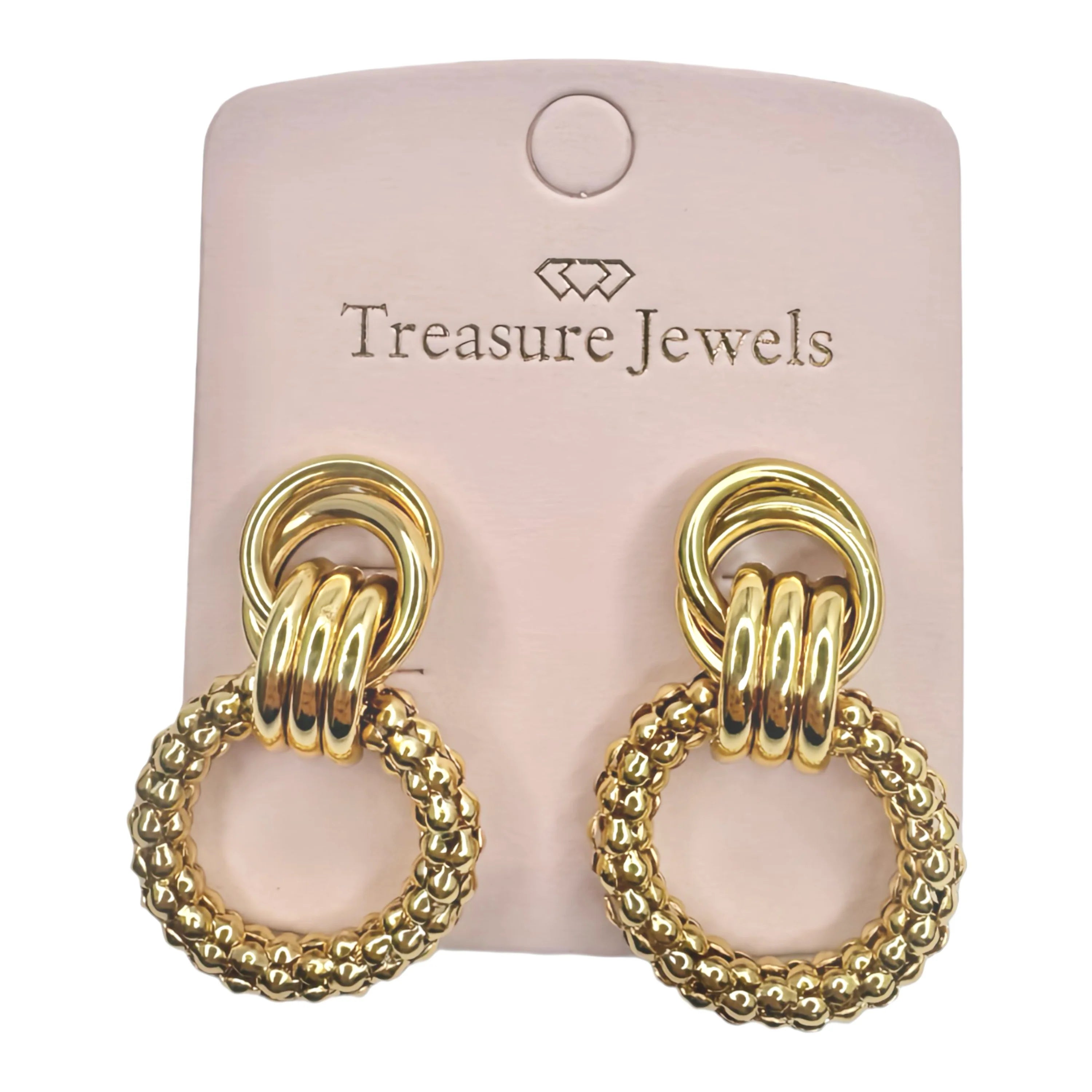 Golden Radiance Hoop Stud