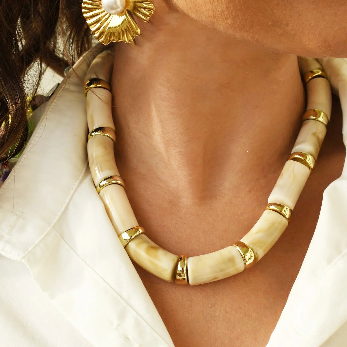 No Doubt About It Chunky Necklace- White