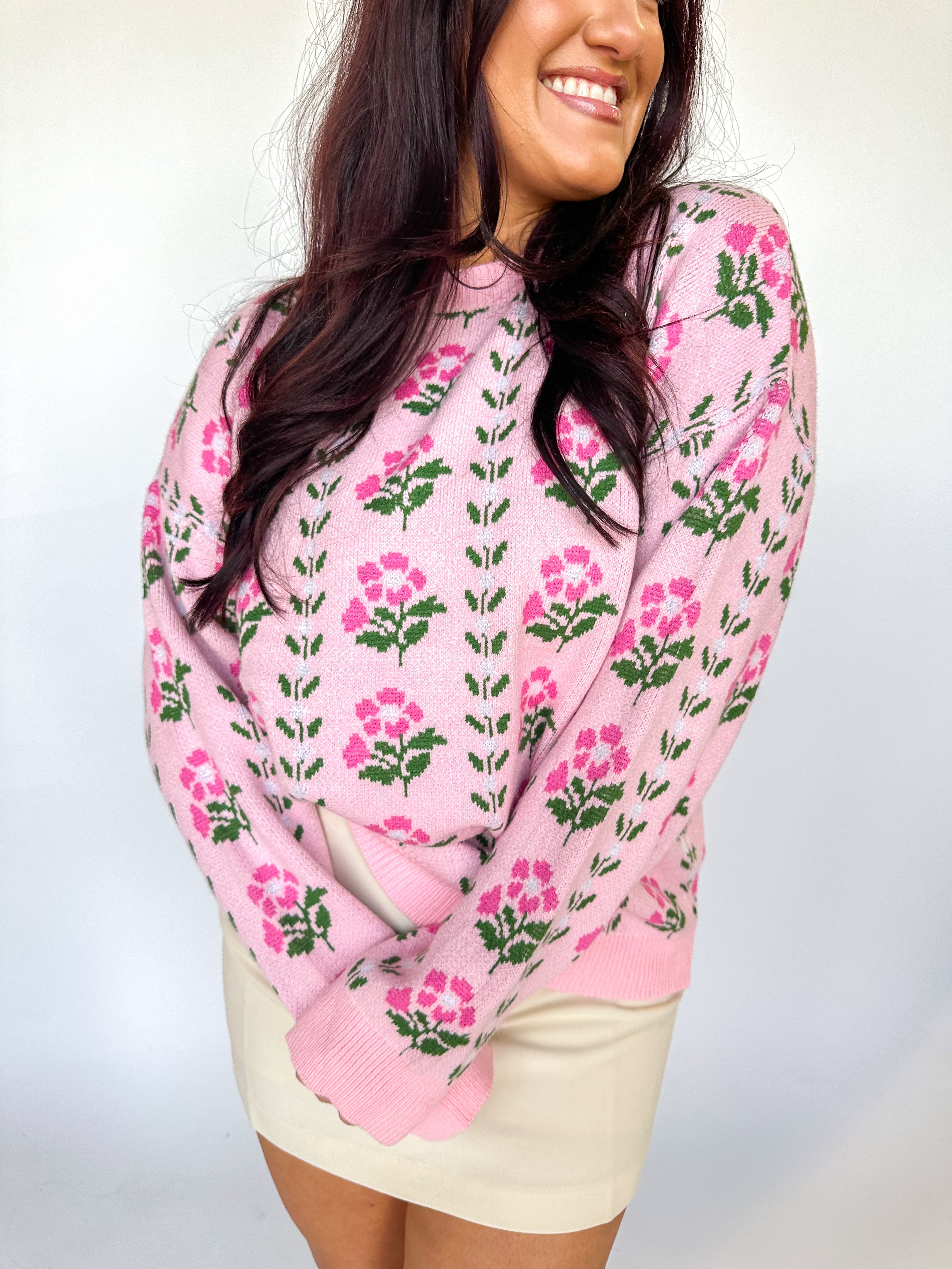 Call It Fate Floral Sweater