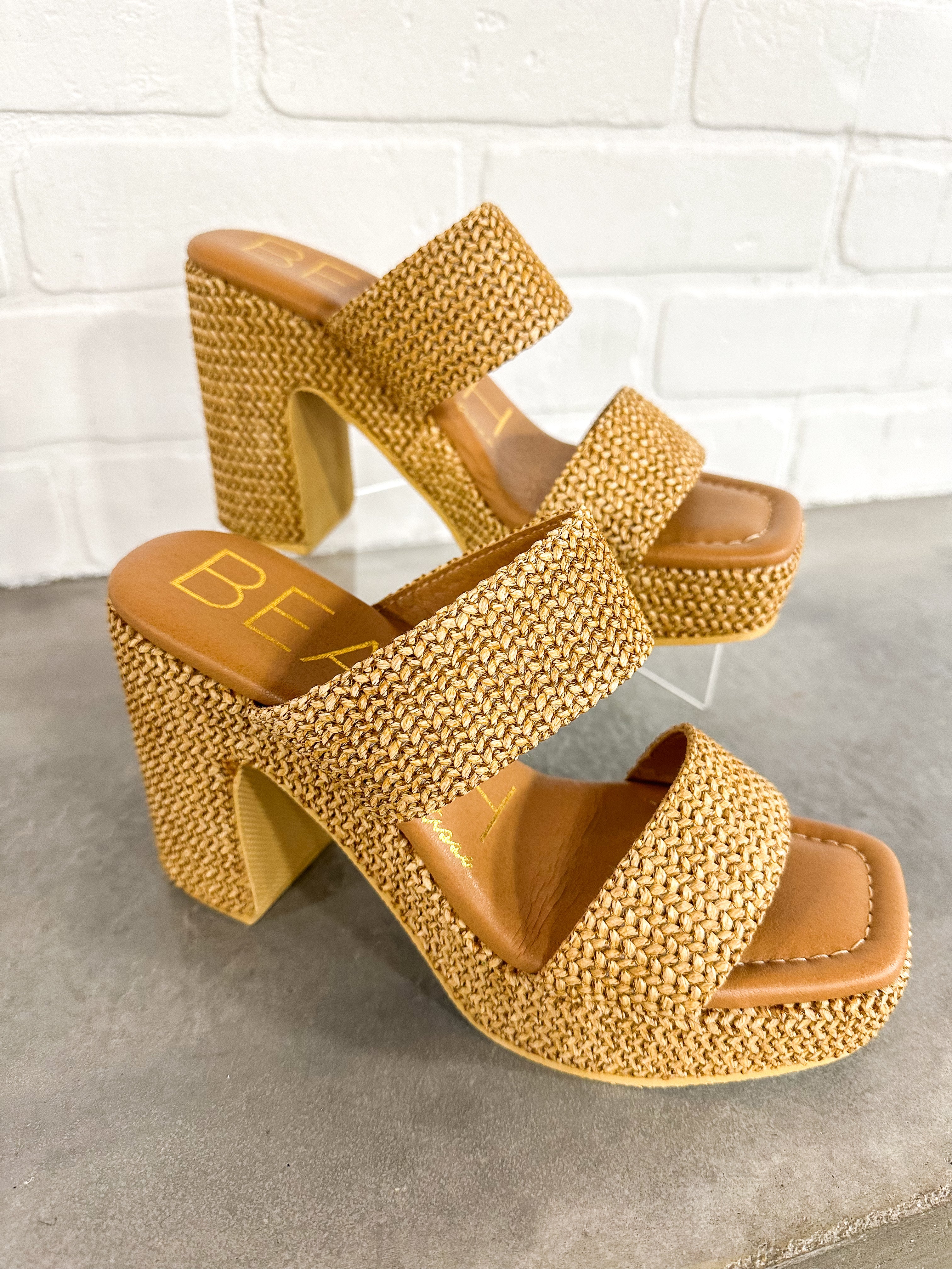 Gem Platform Heel Camel