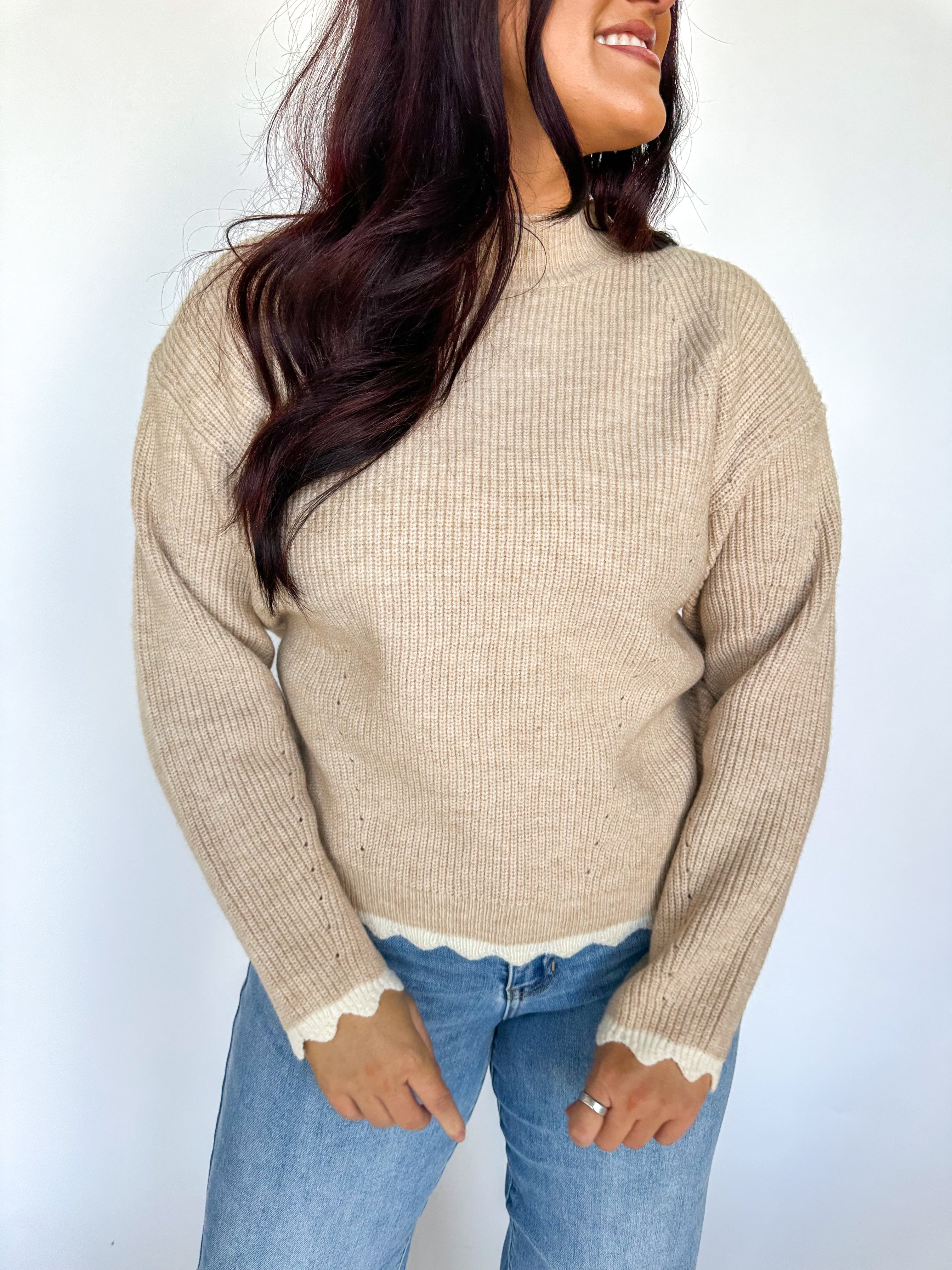 Always Independent Oatmeal Sweater