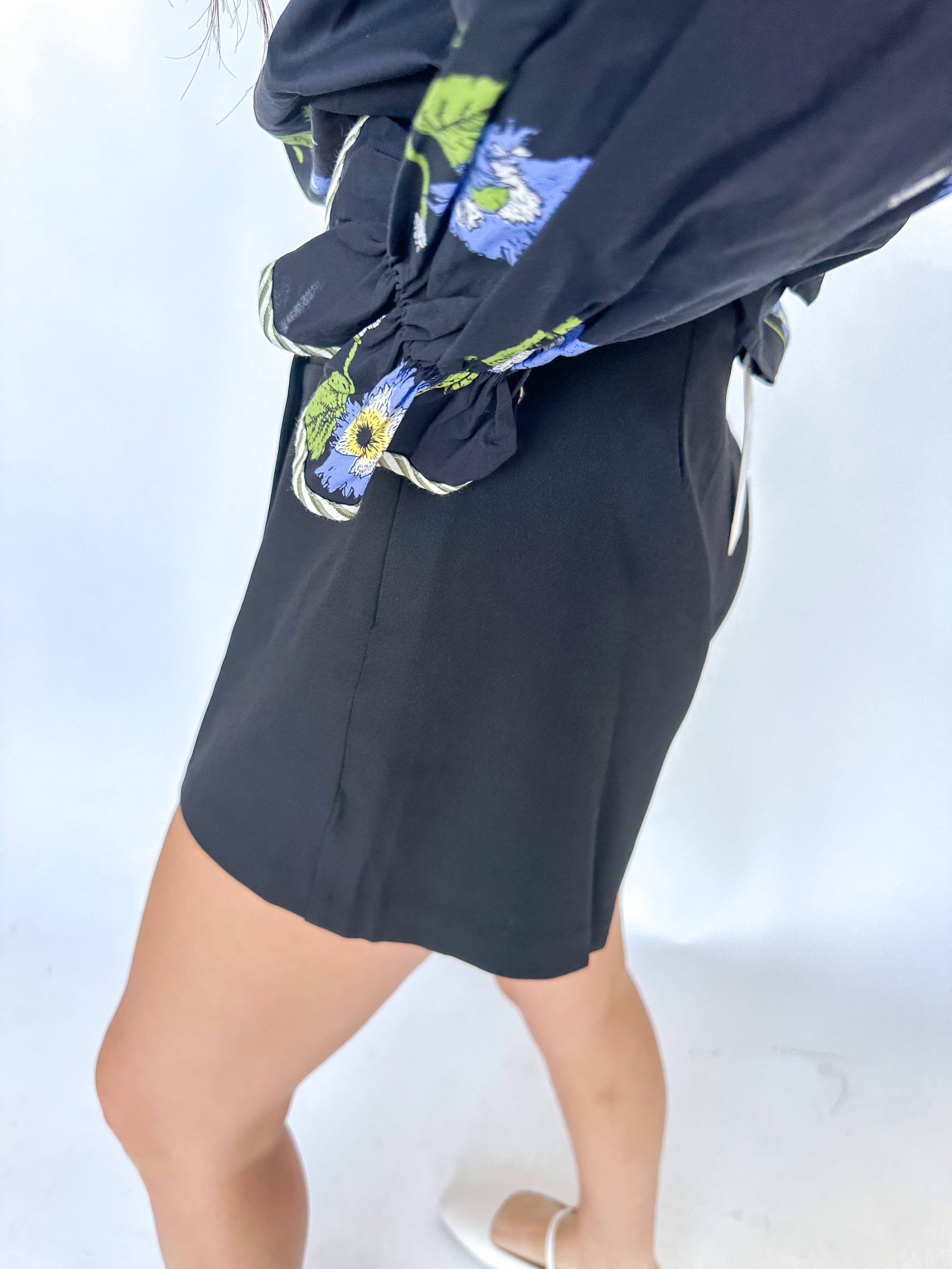 Wrap Front Skort Black