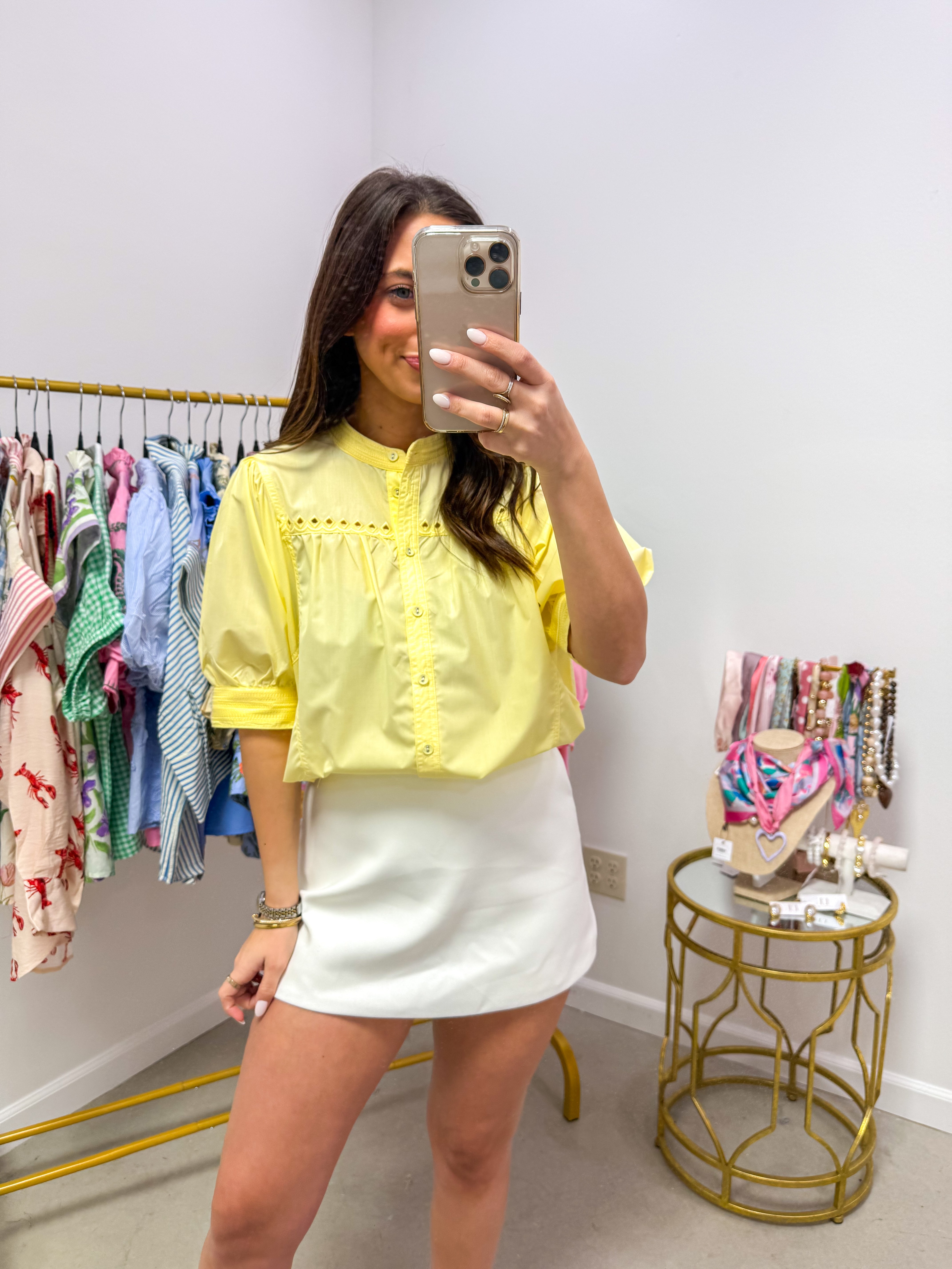 Sunny Day Button Up Blouse