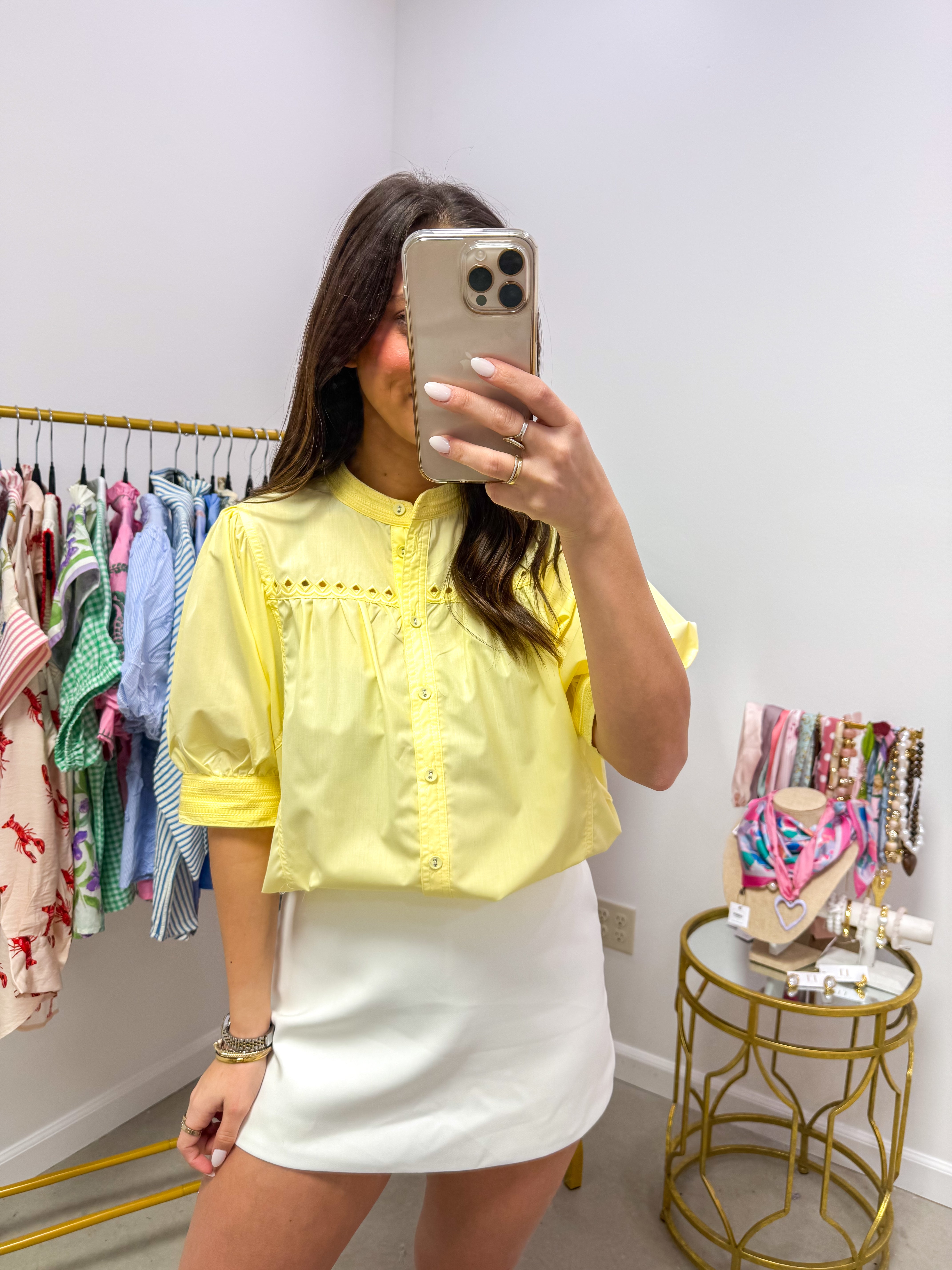 Sunny Day Button Up Blouse