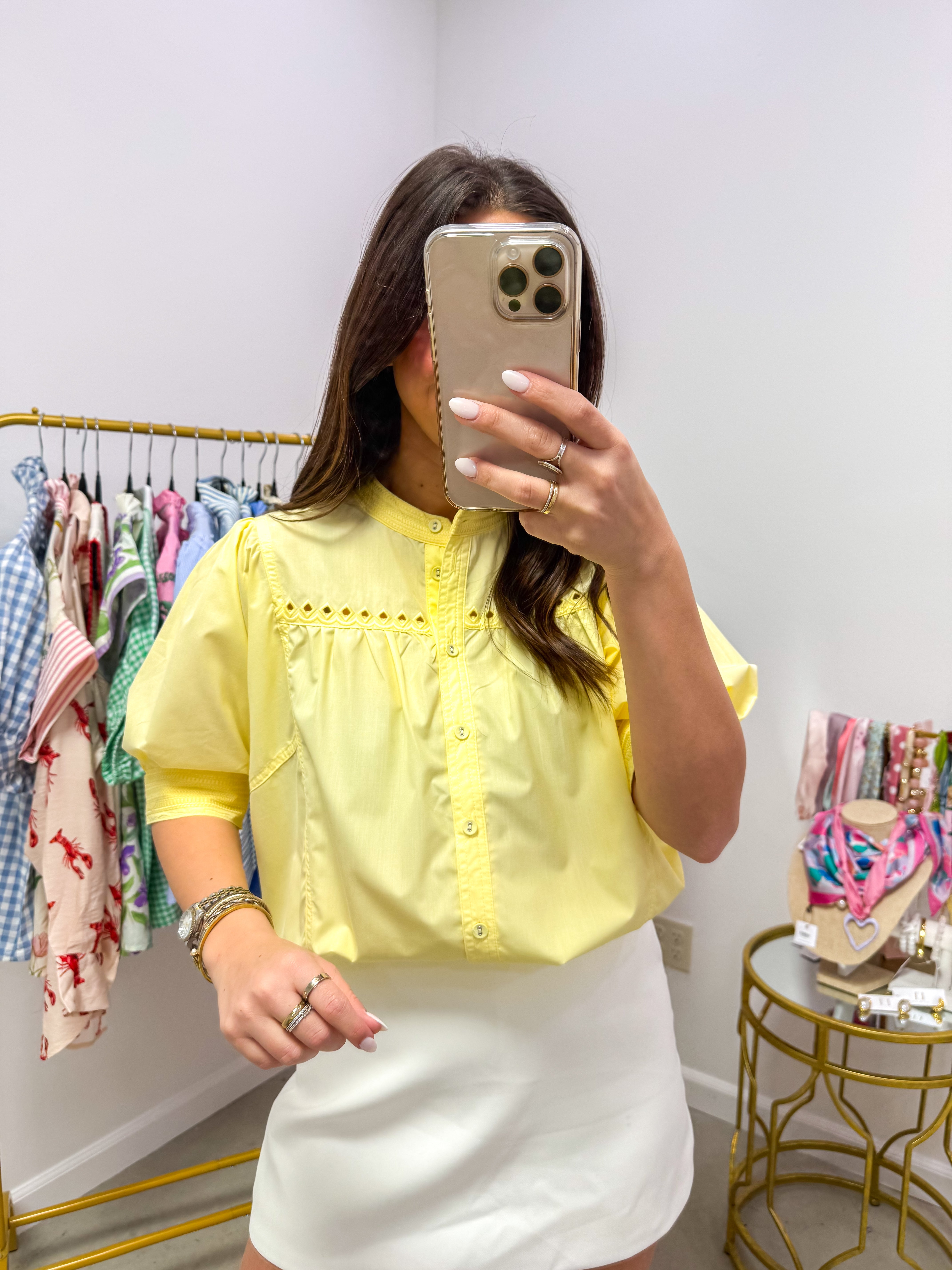 Sunny Day Button Up Blouse