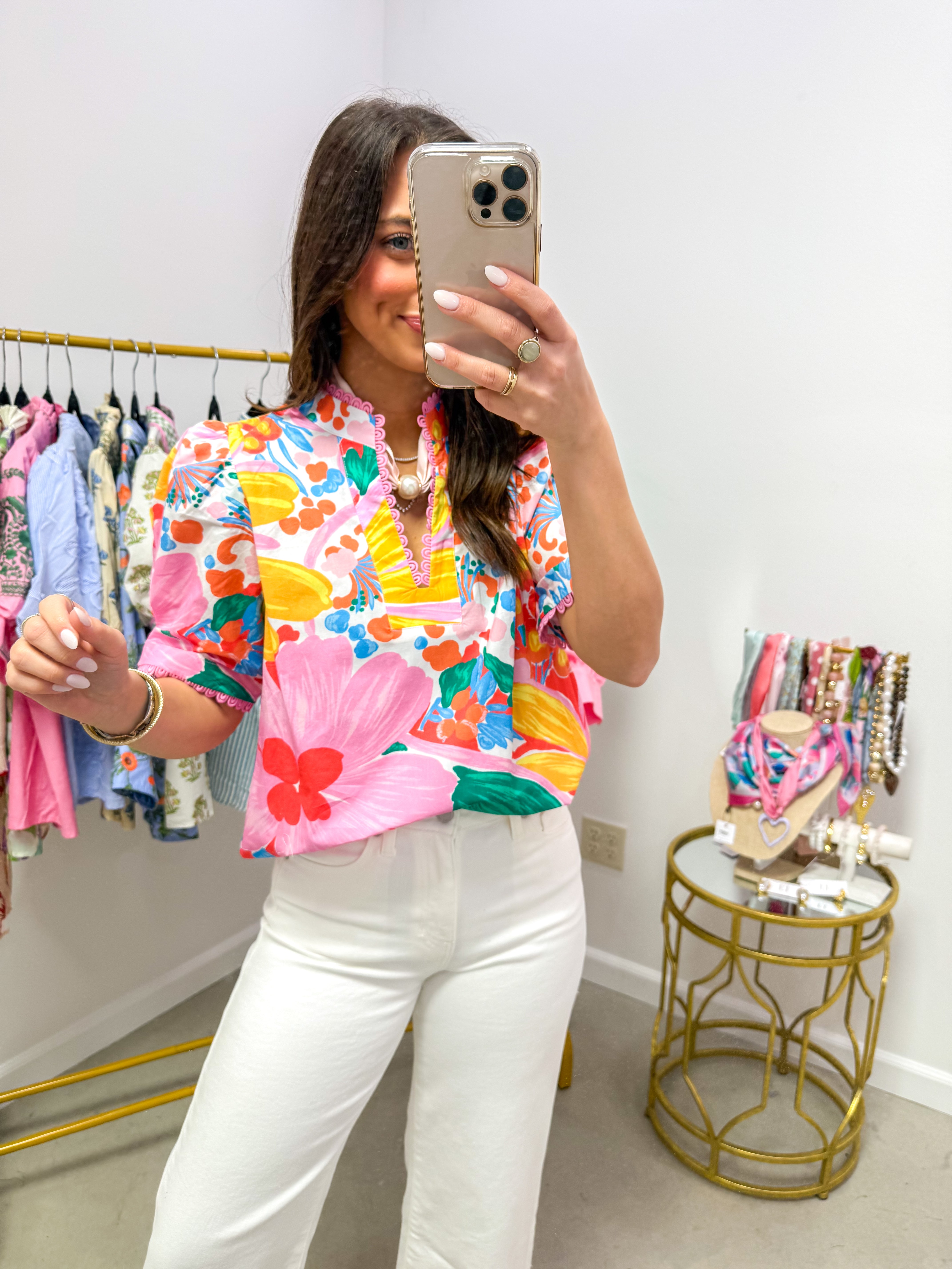 Balanced & Bold Floral Top