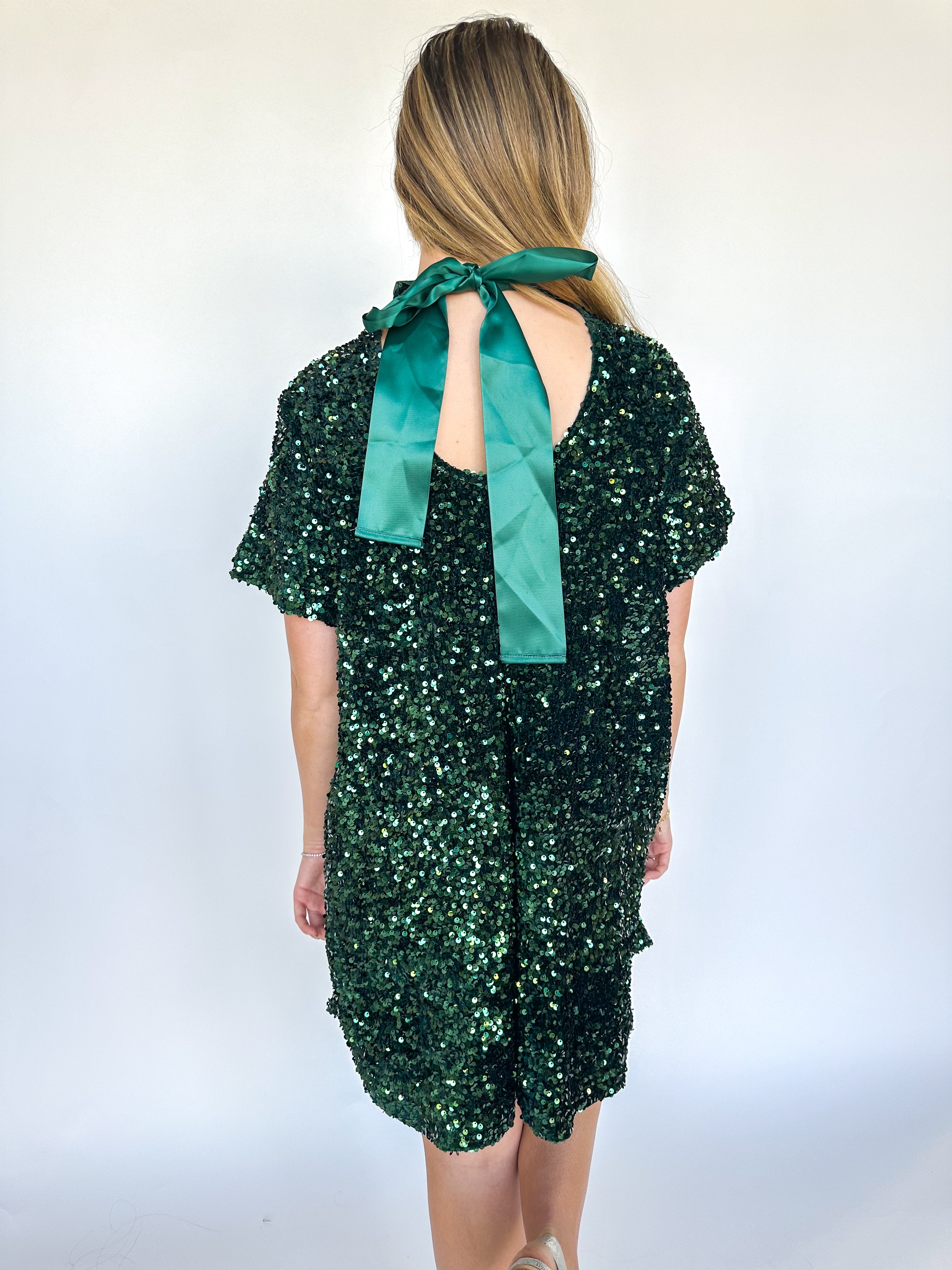 Glitz + Glam Emerald Dress