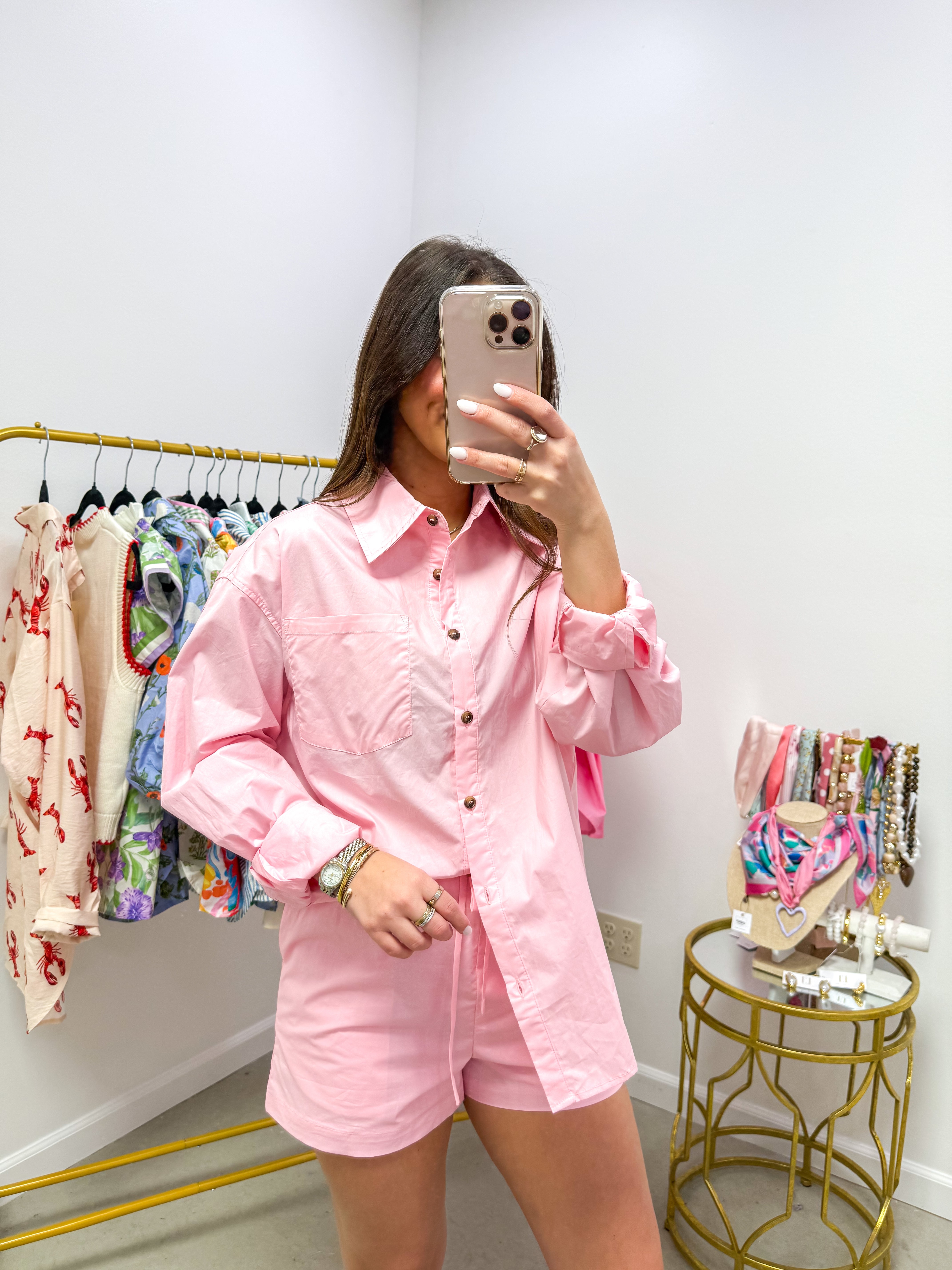 Lana Oversized Poplin Shirt Set