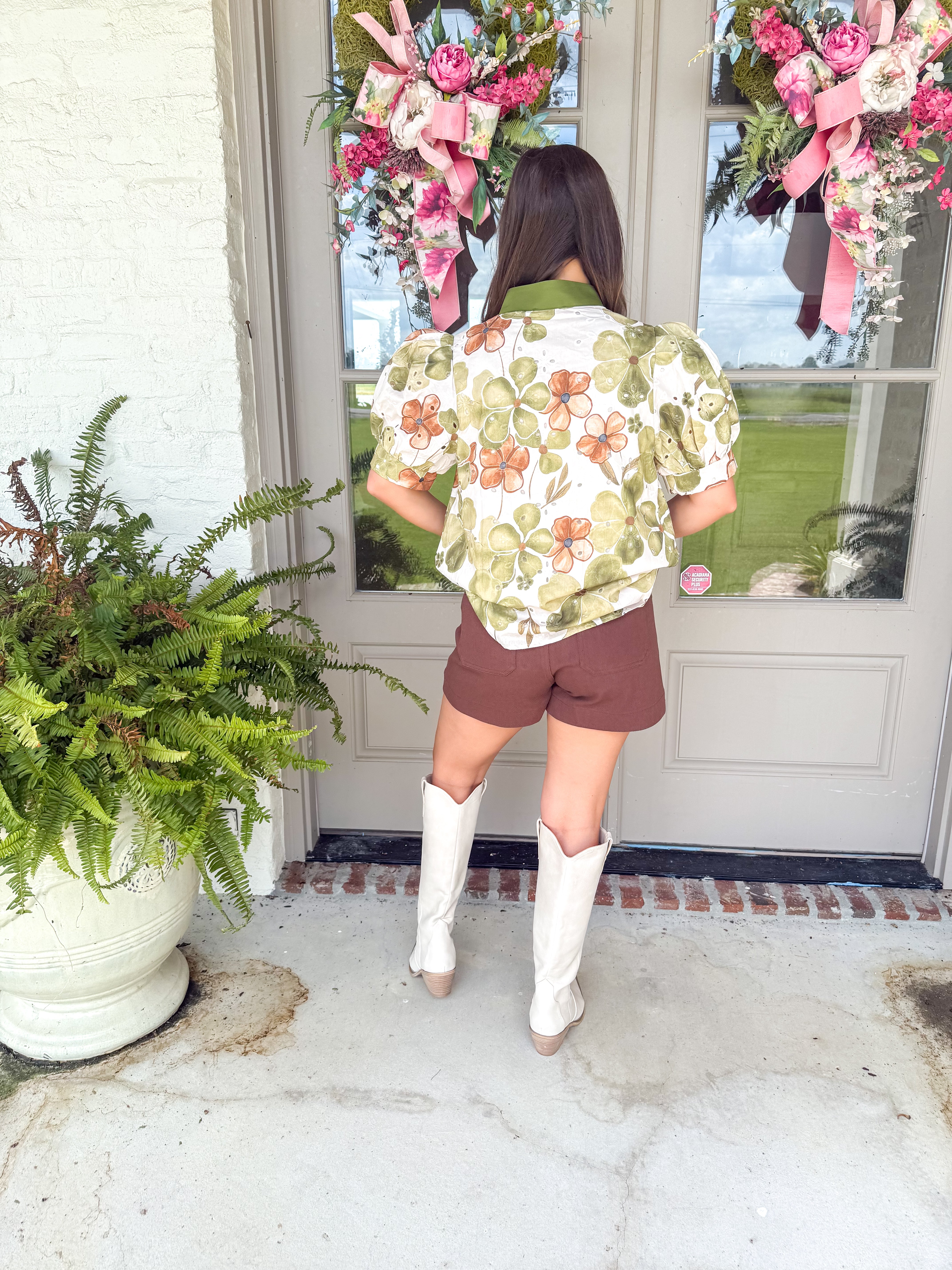 Garden Party Puff Sleeve Blouse