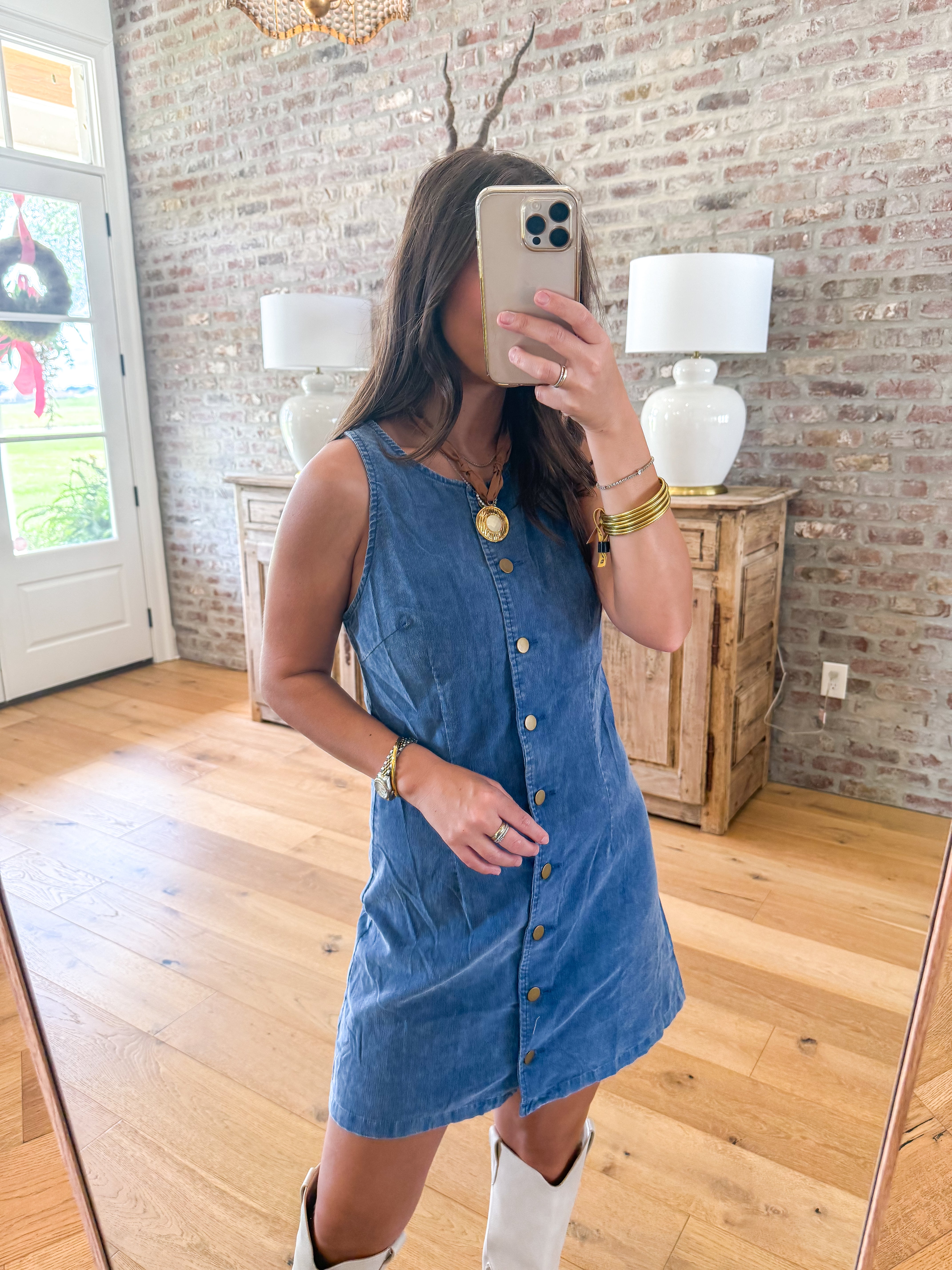 Get Like This Buttoned Mini Dress