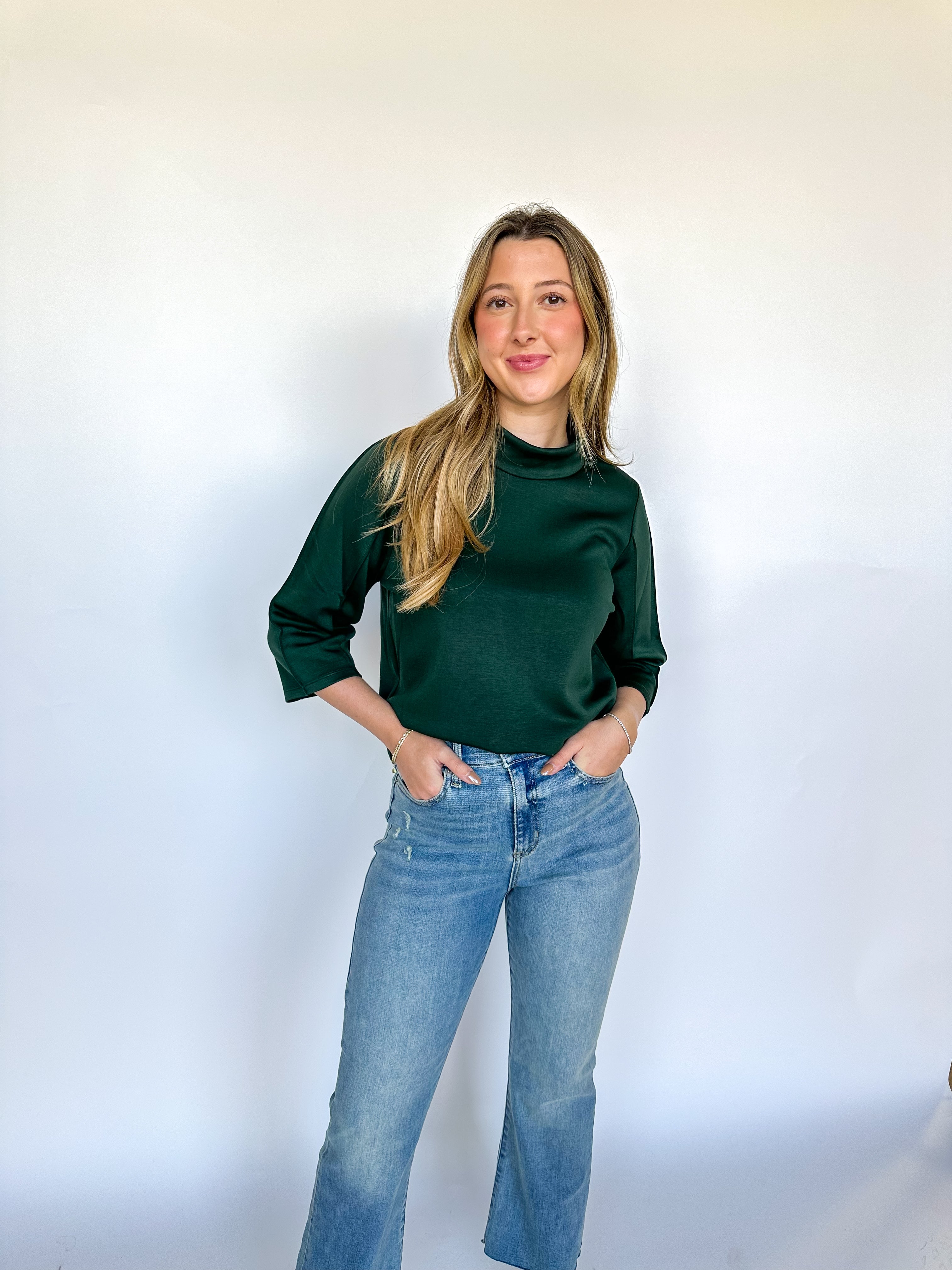 Better Together Funnel Neck Sweater Green