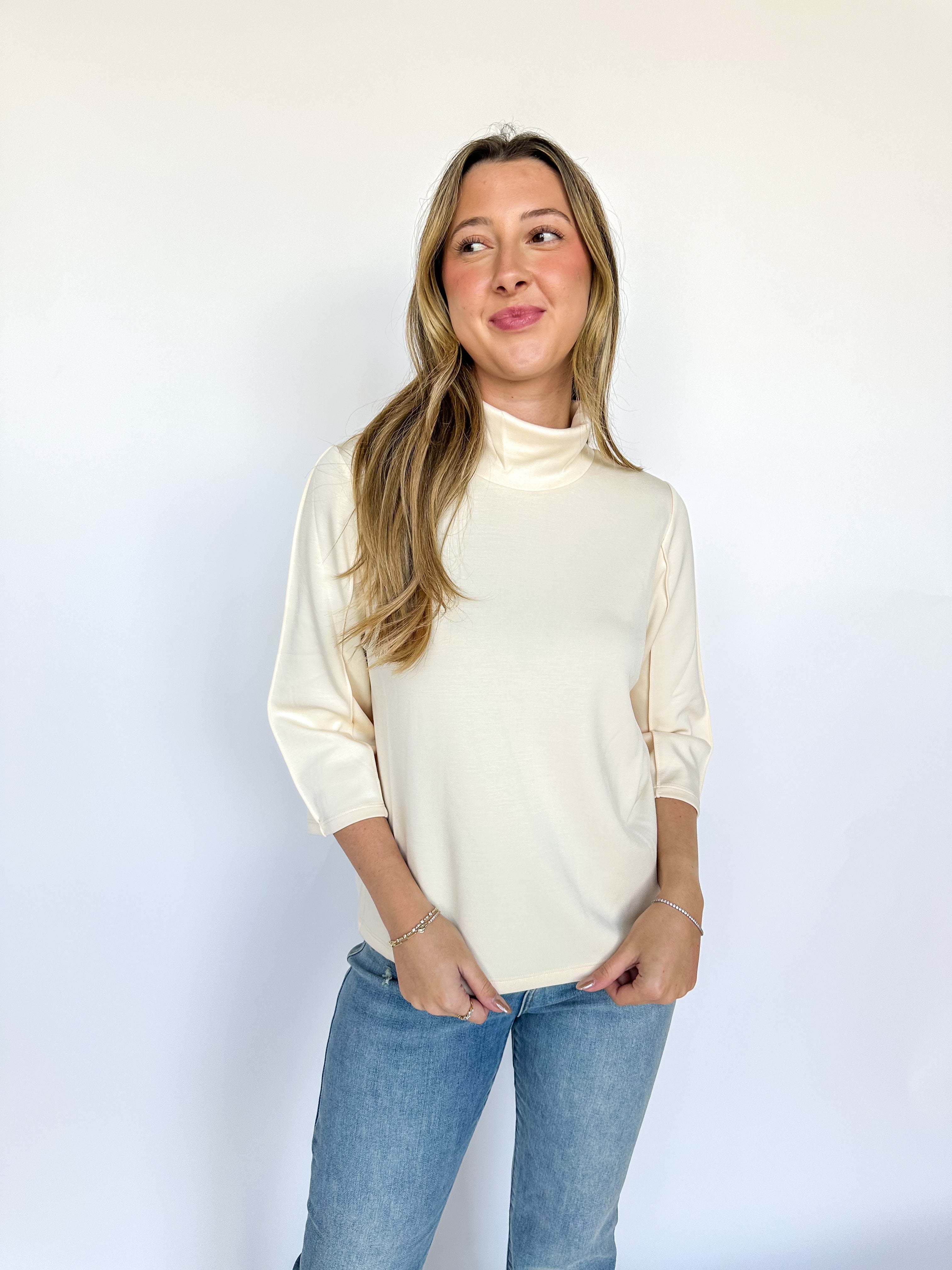 Better Together Funnel Neck Sweater Cream