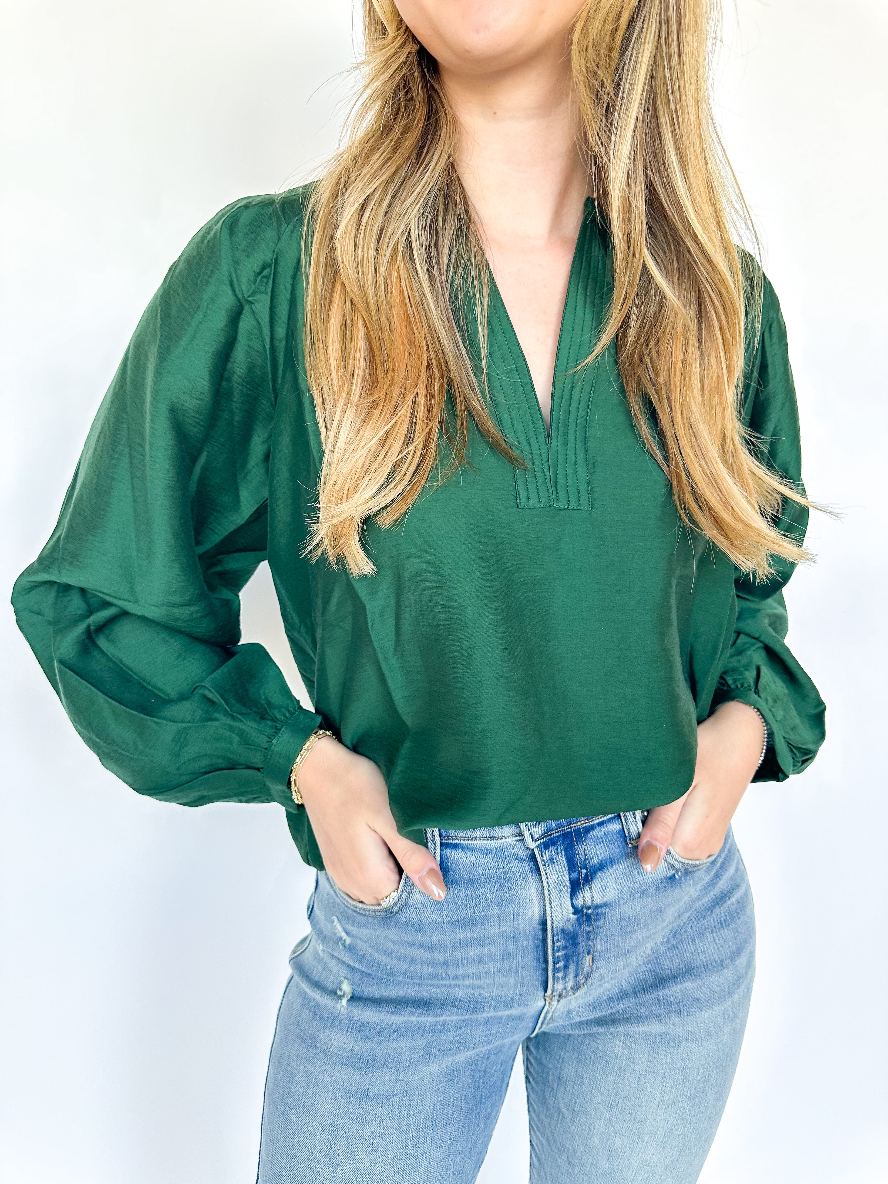 Impeccable Blouse Jewel Green