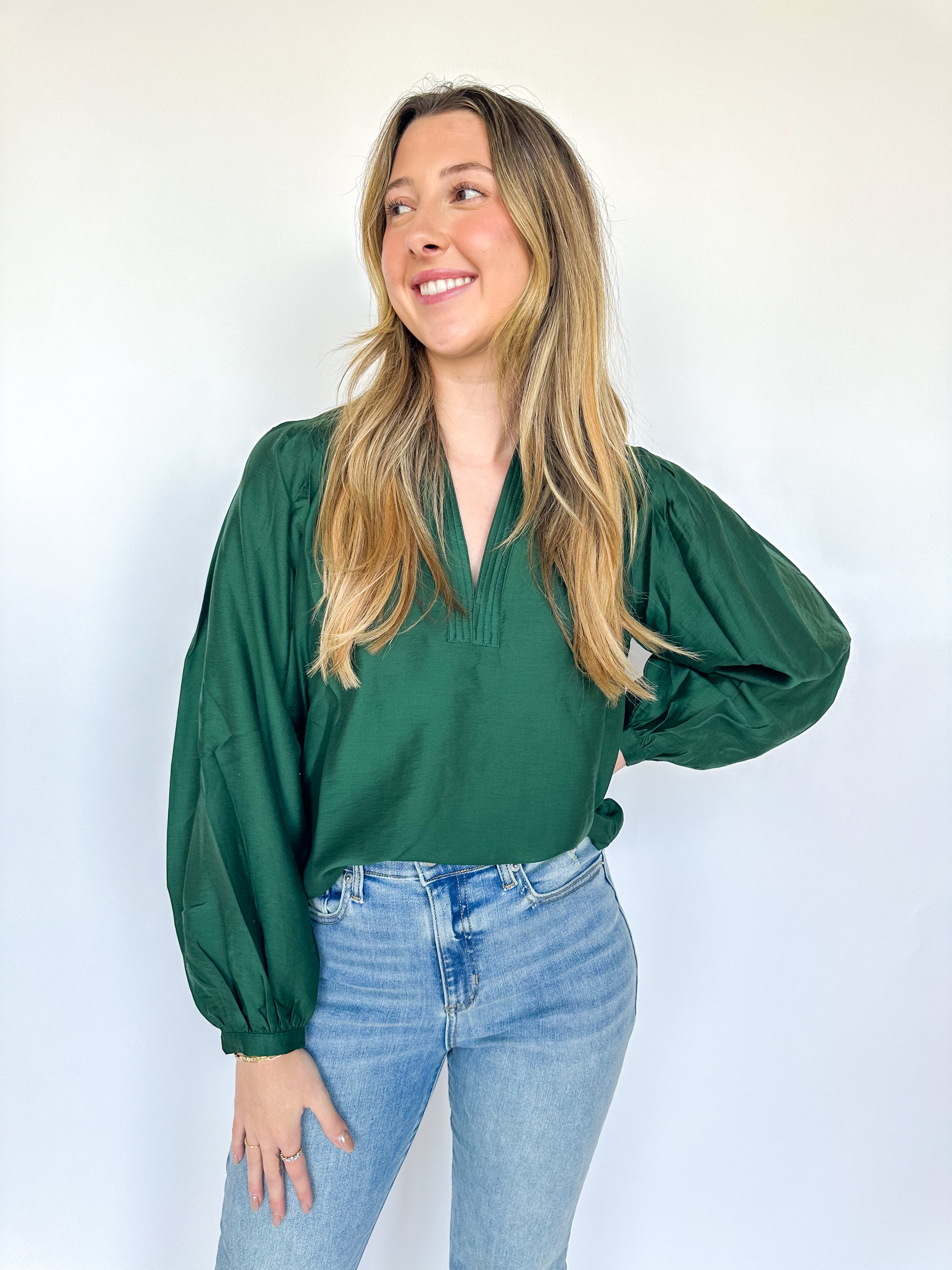 Impeccable Blouse Jewel Green