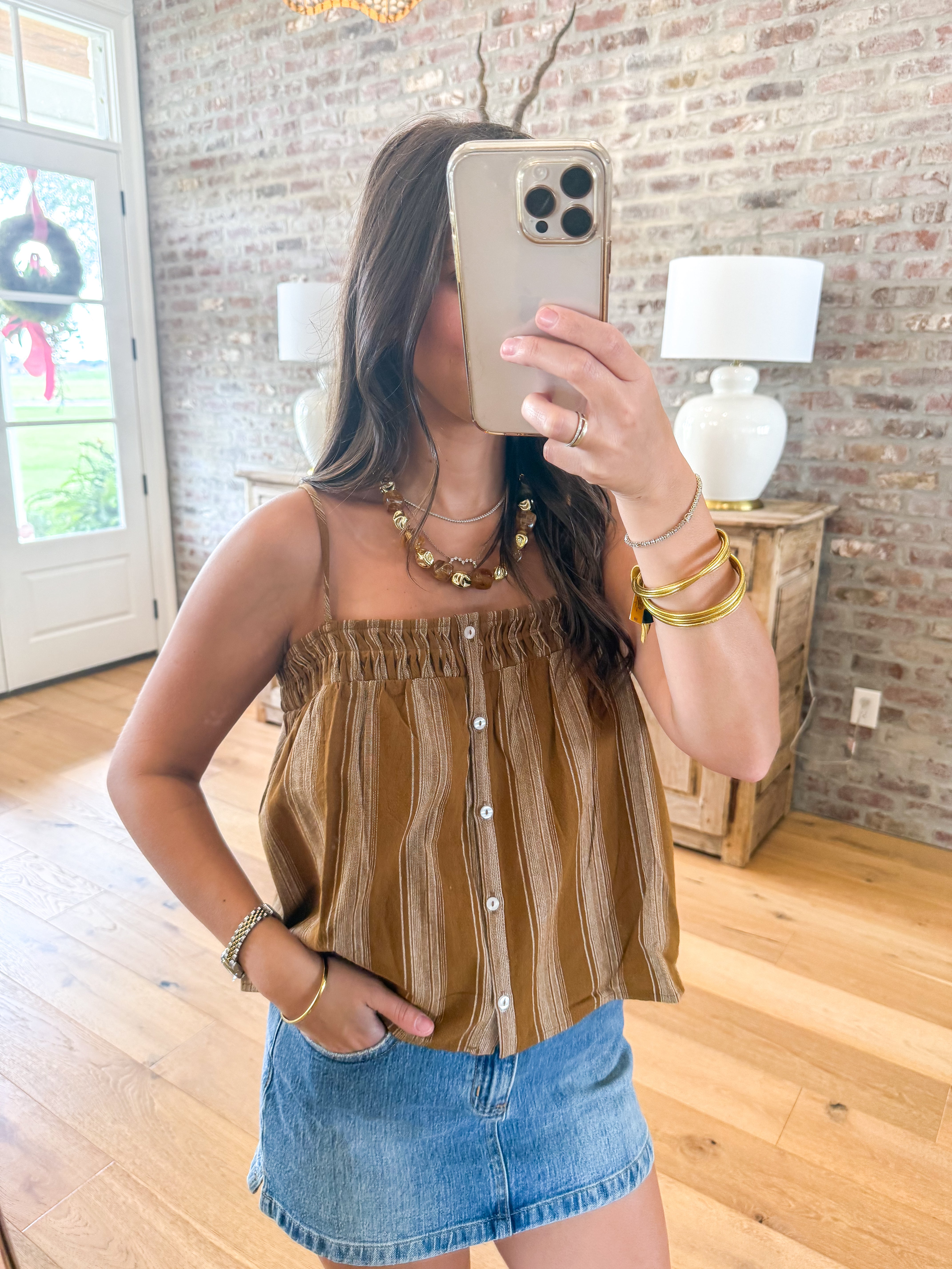 Terra Rose Button Front Cami