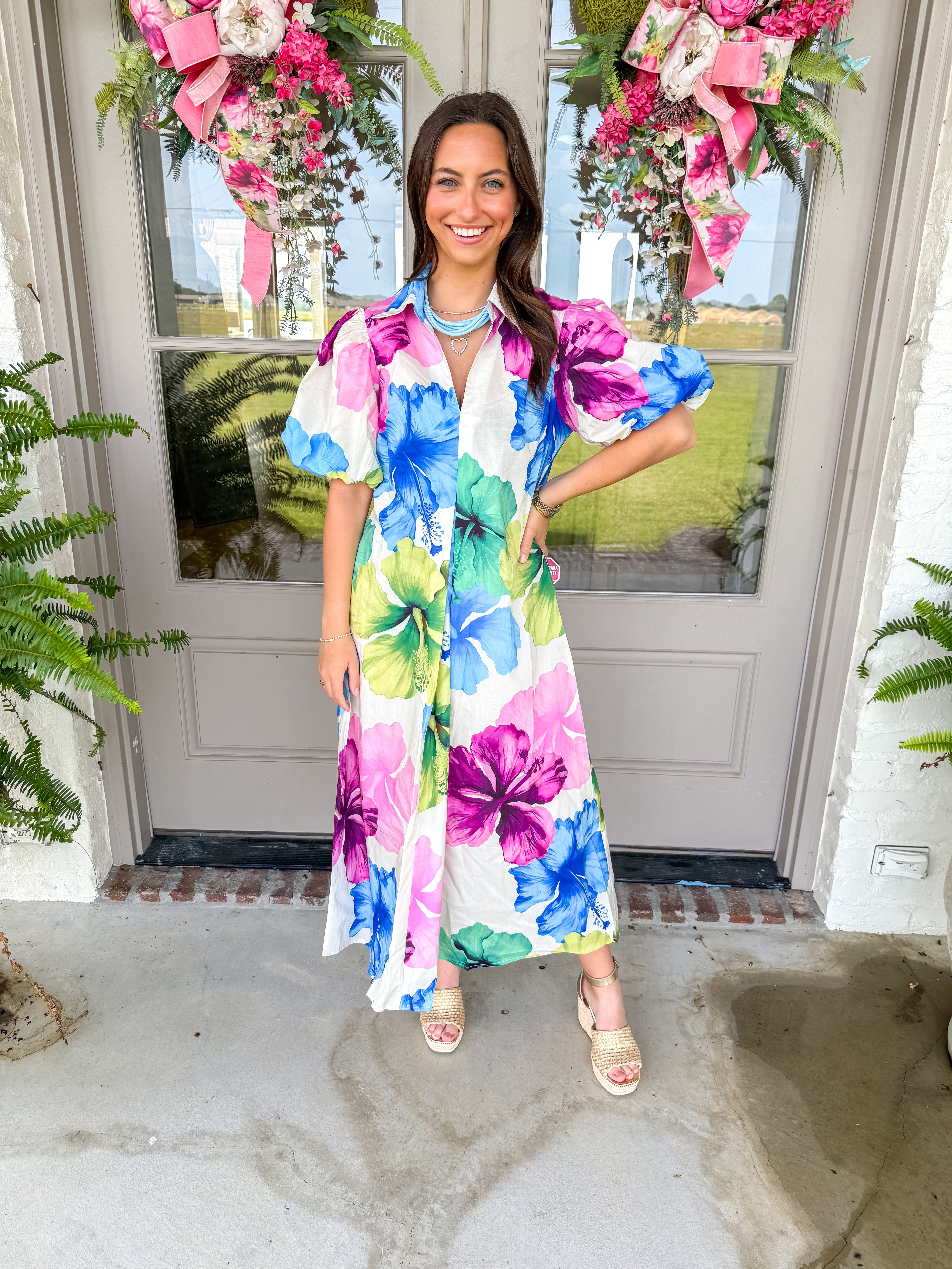 Rosewater Romance Floral Maxi