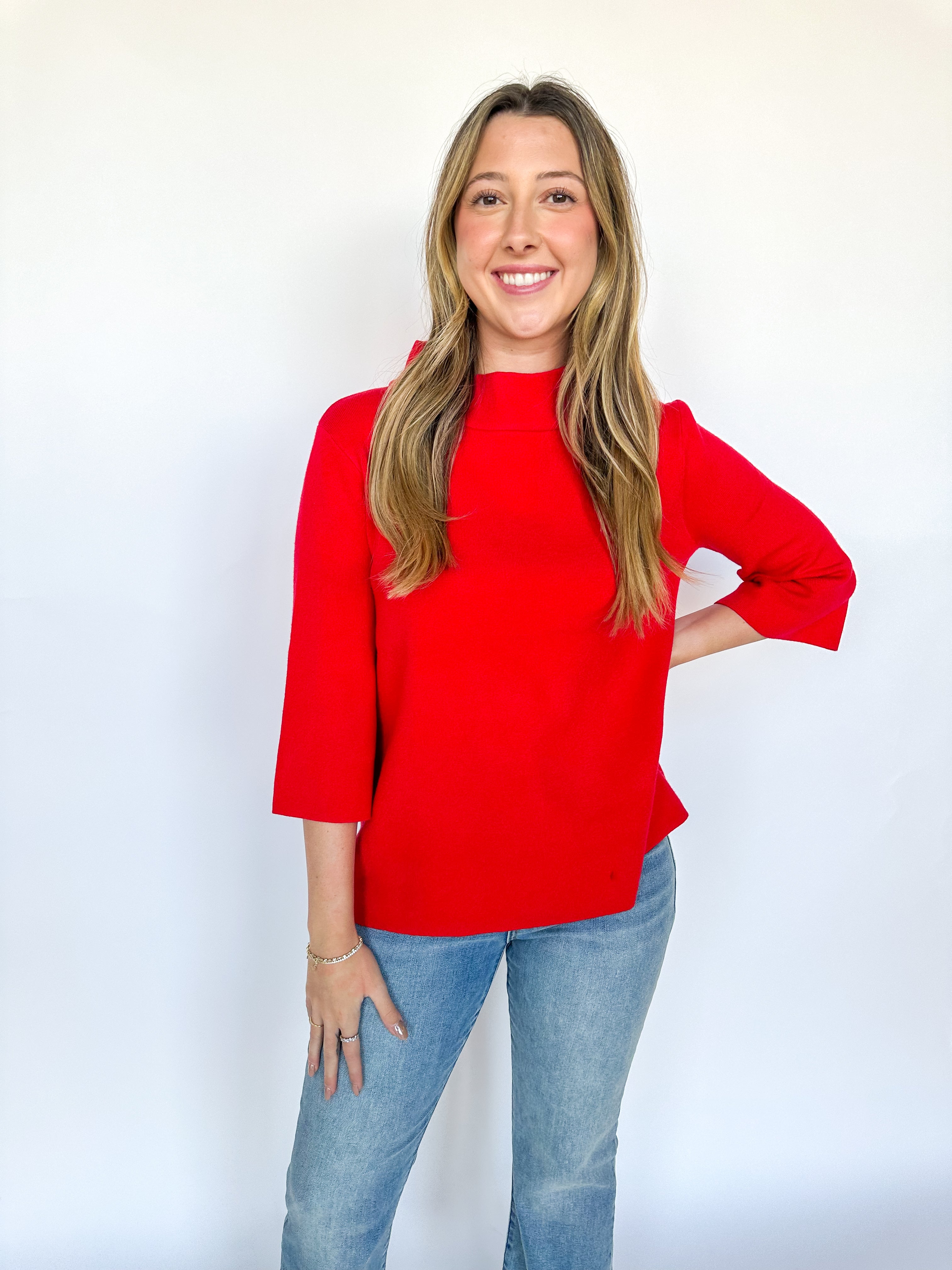 Sleek Chic Red Sweater