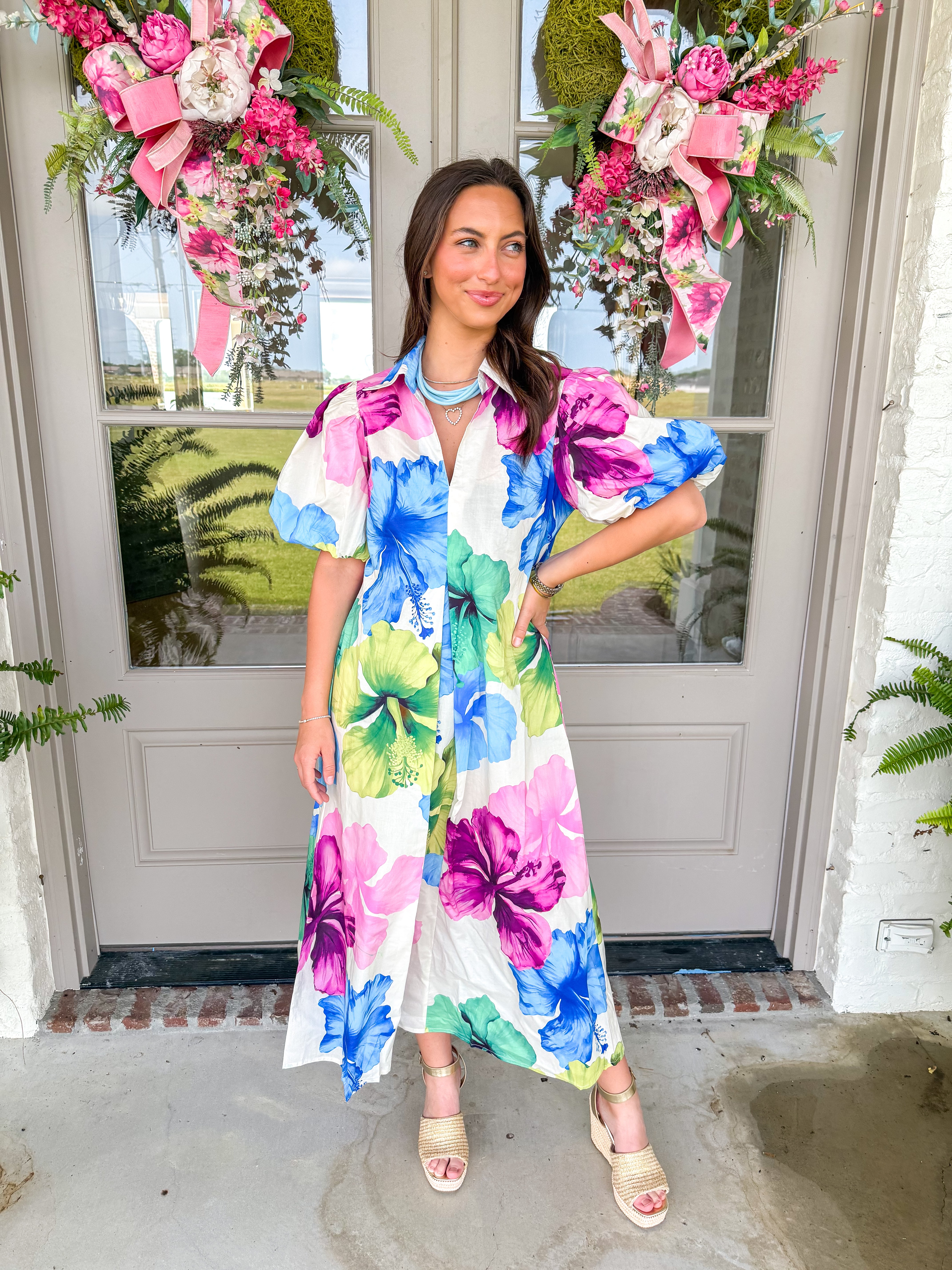 Rosewater Romance Floral Maxi
