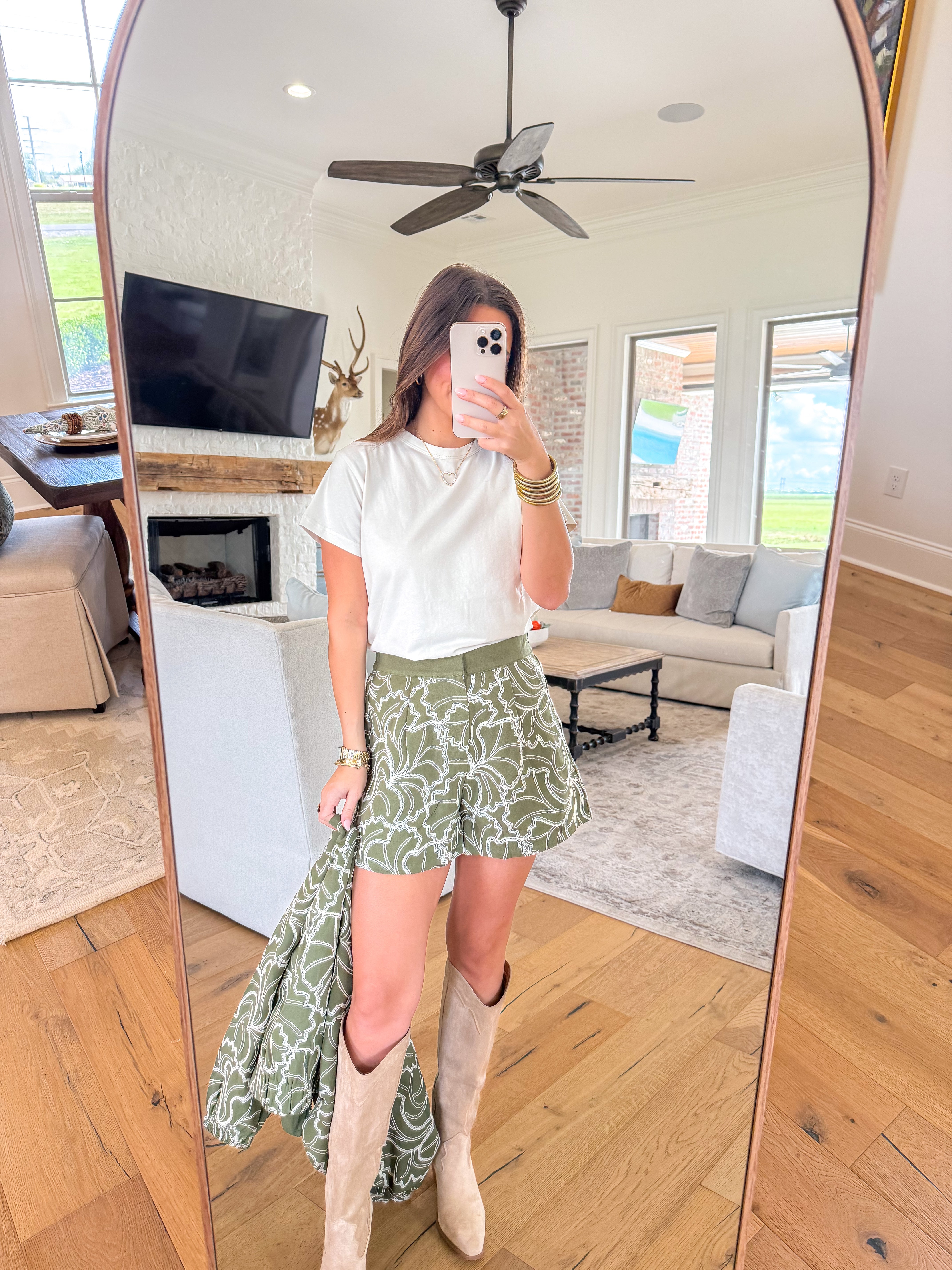 Coralie Green Shorts