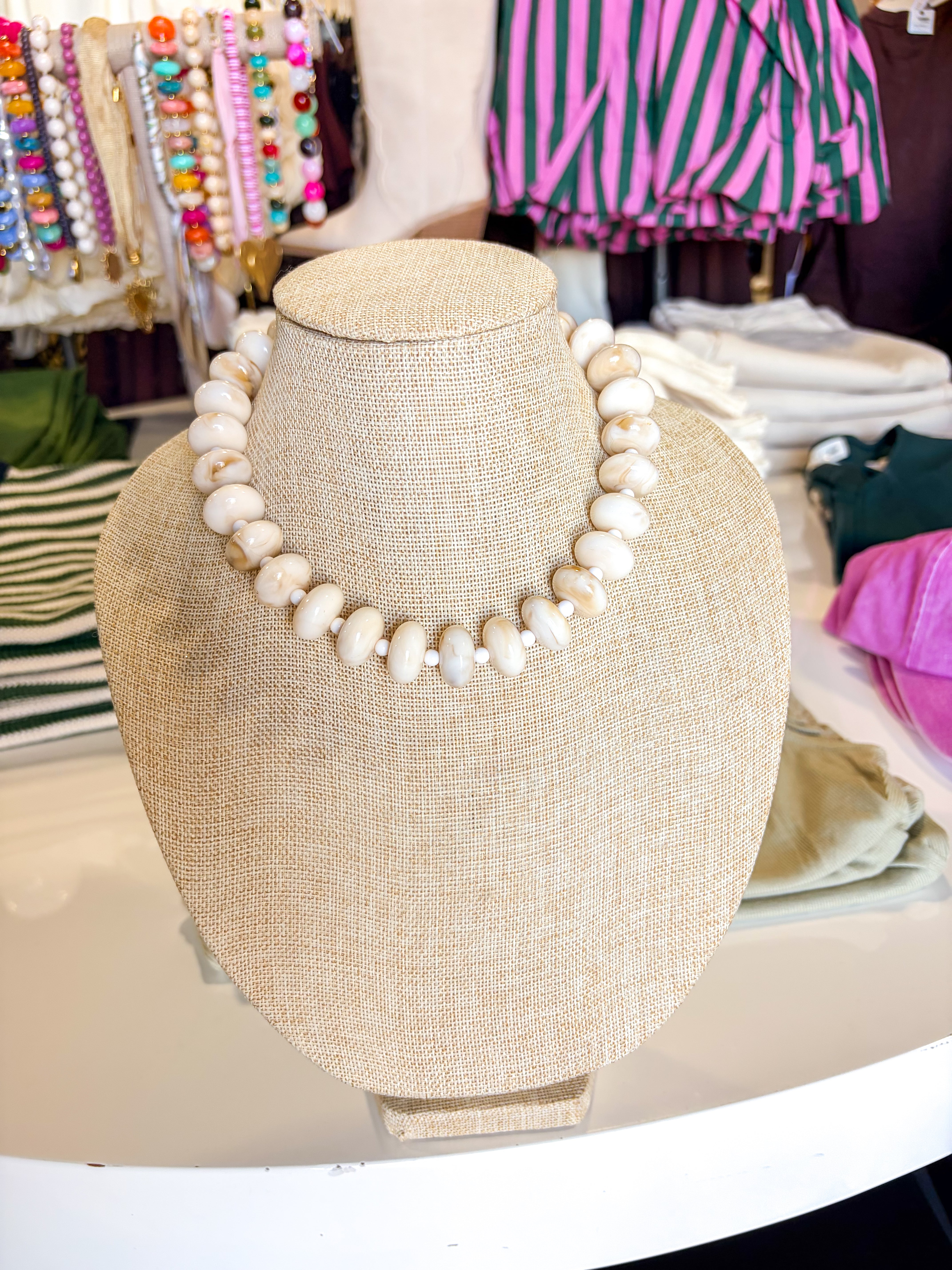 Bone Beaded Necklace