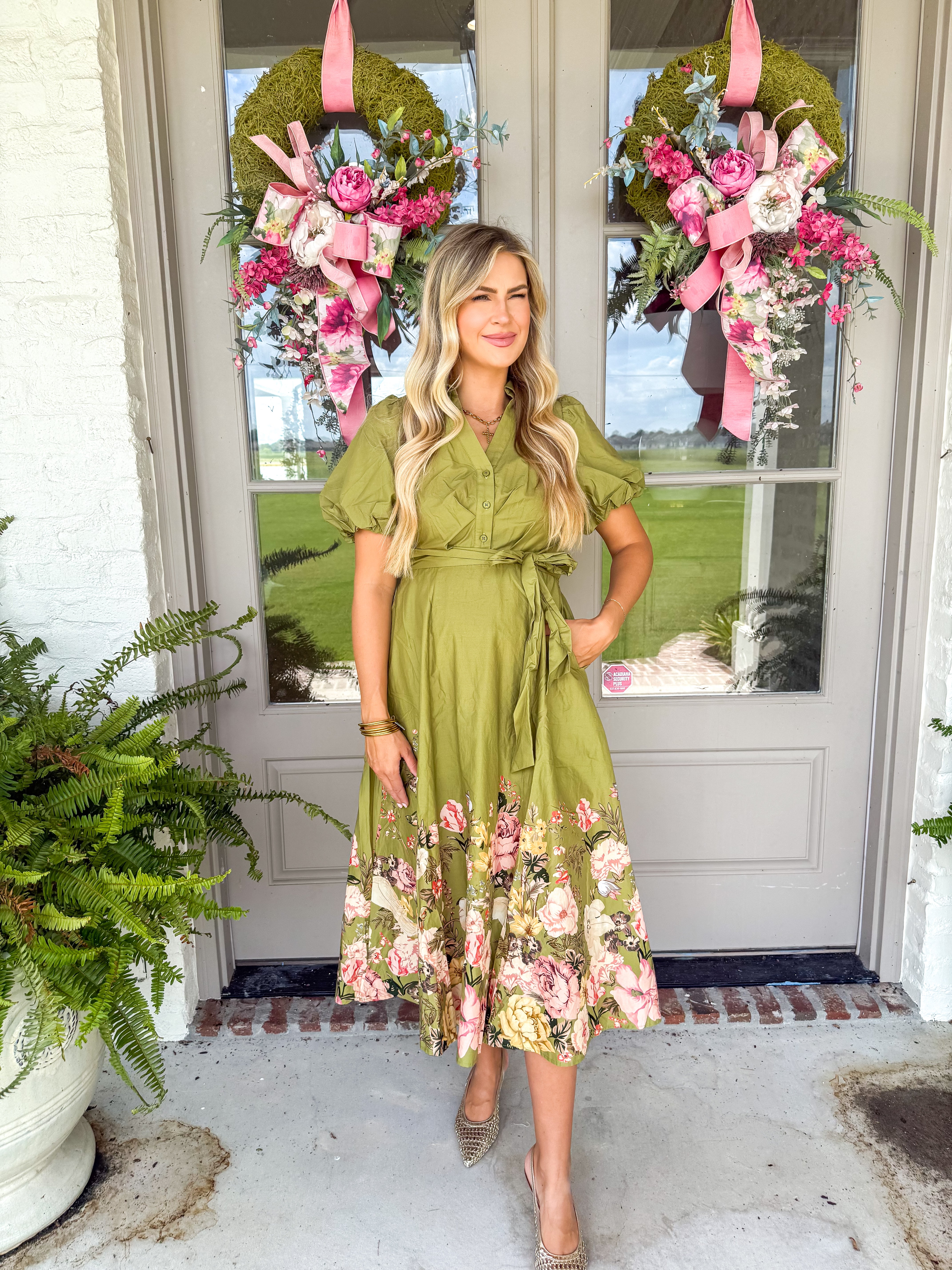 Olive Garden Party Midi Dress