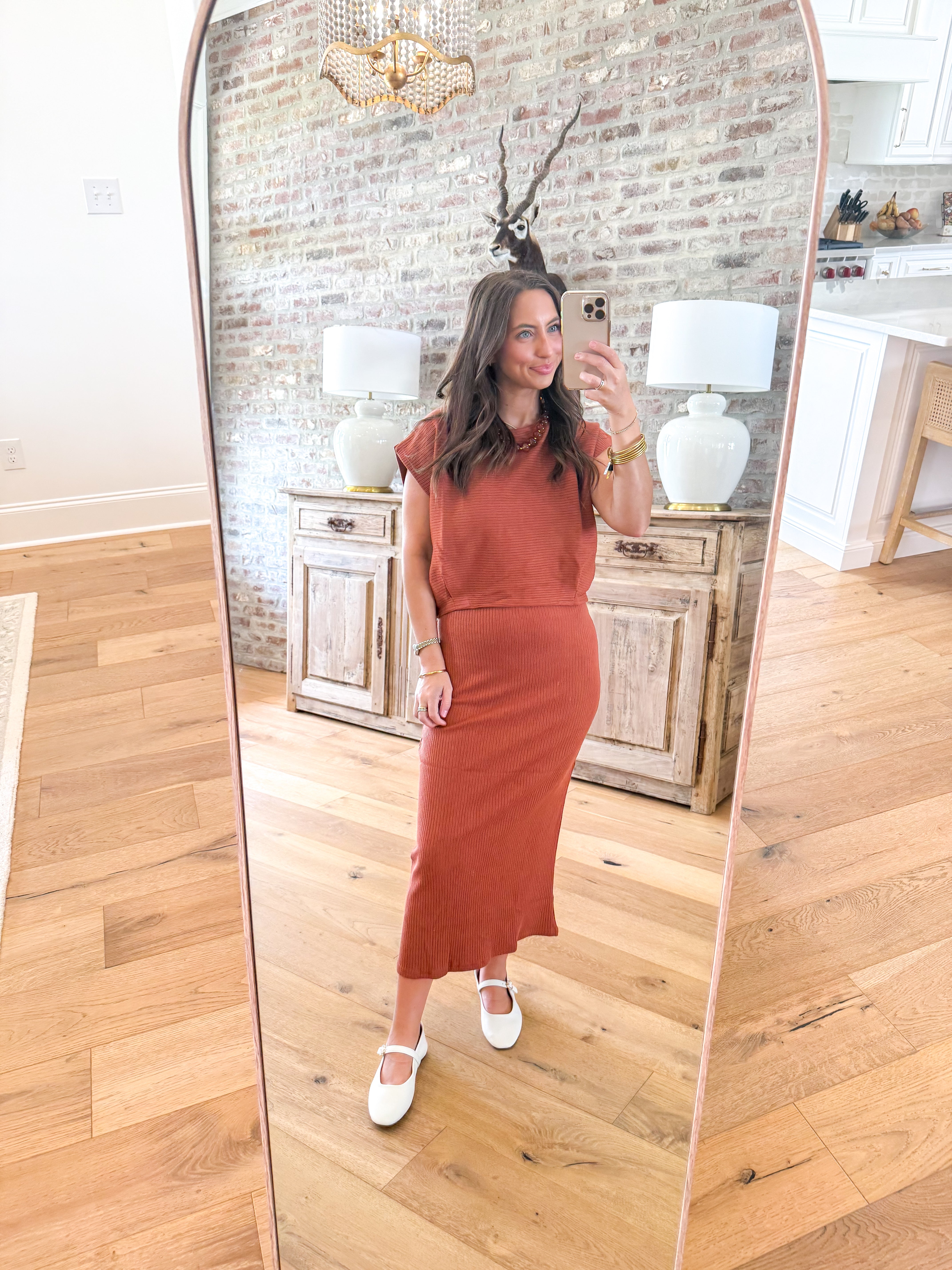 Soft Cedar Rib Knit Midi Dress