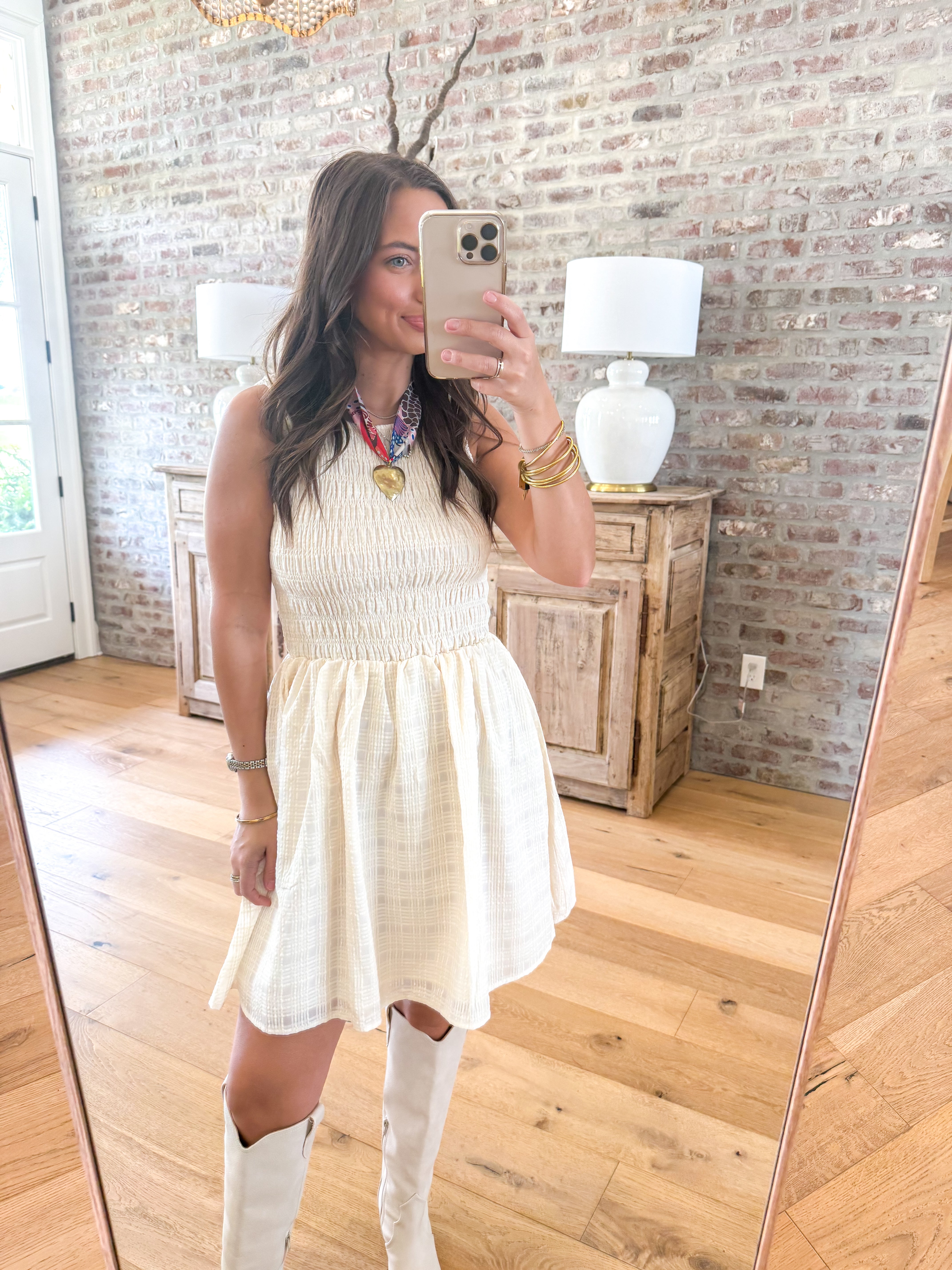 Solace Smocked Mini Dress