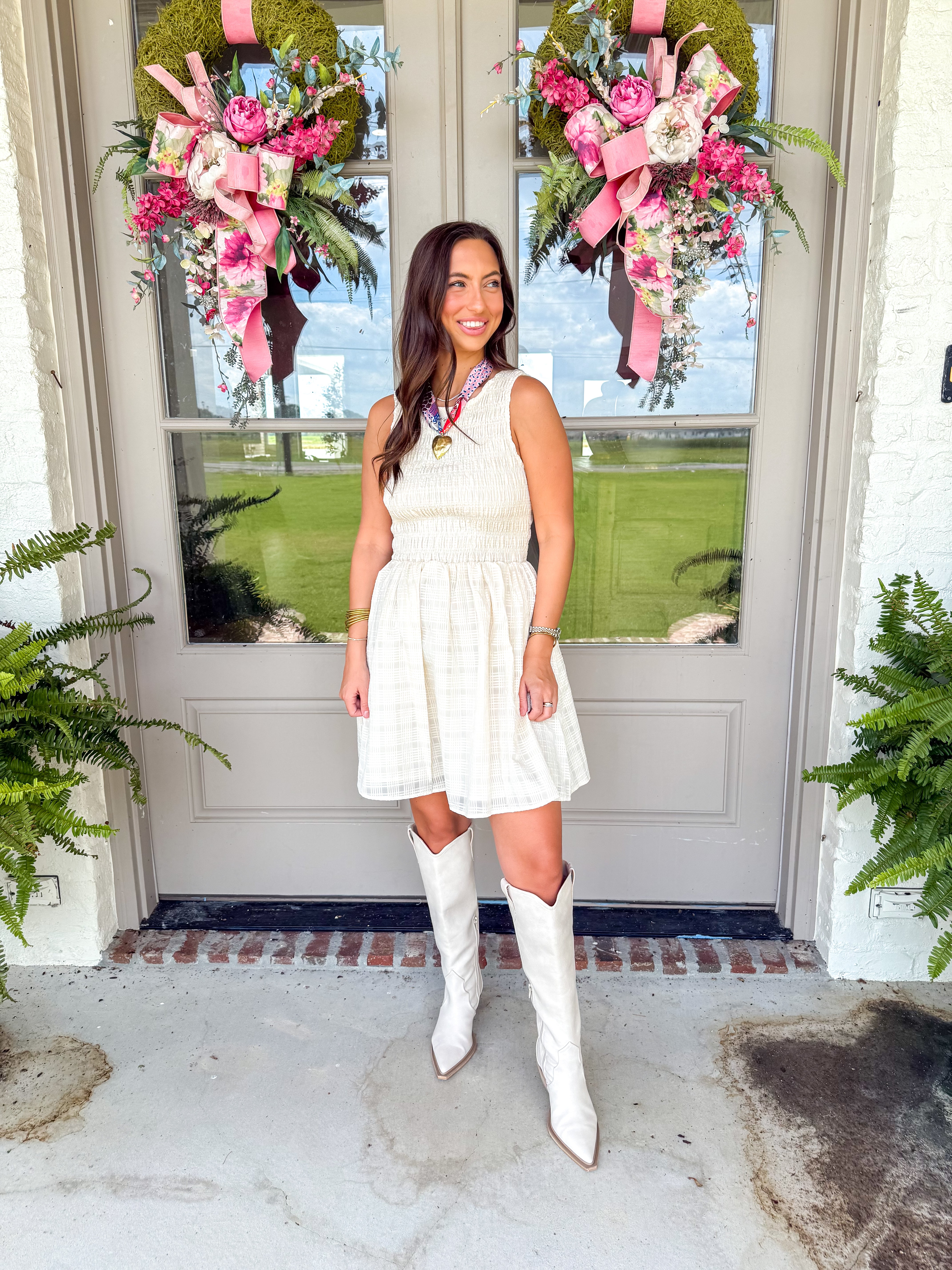 Solace Smocked Mini Dress