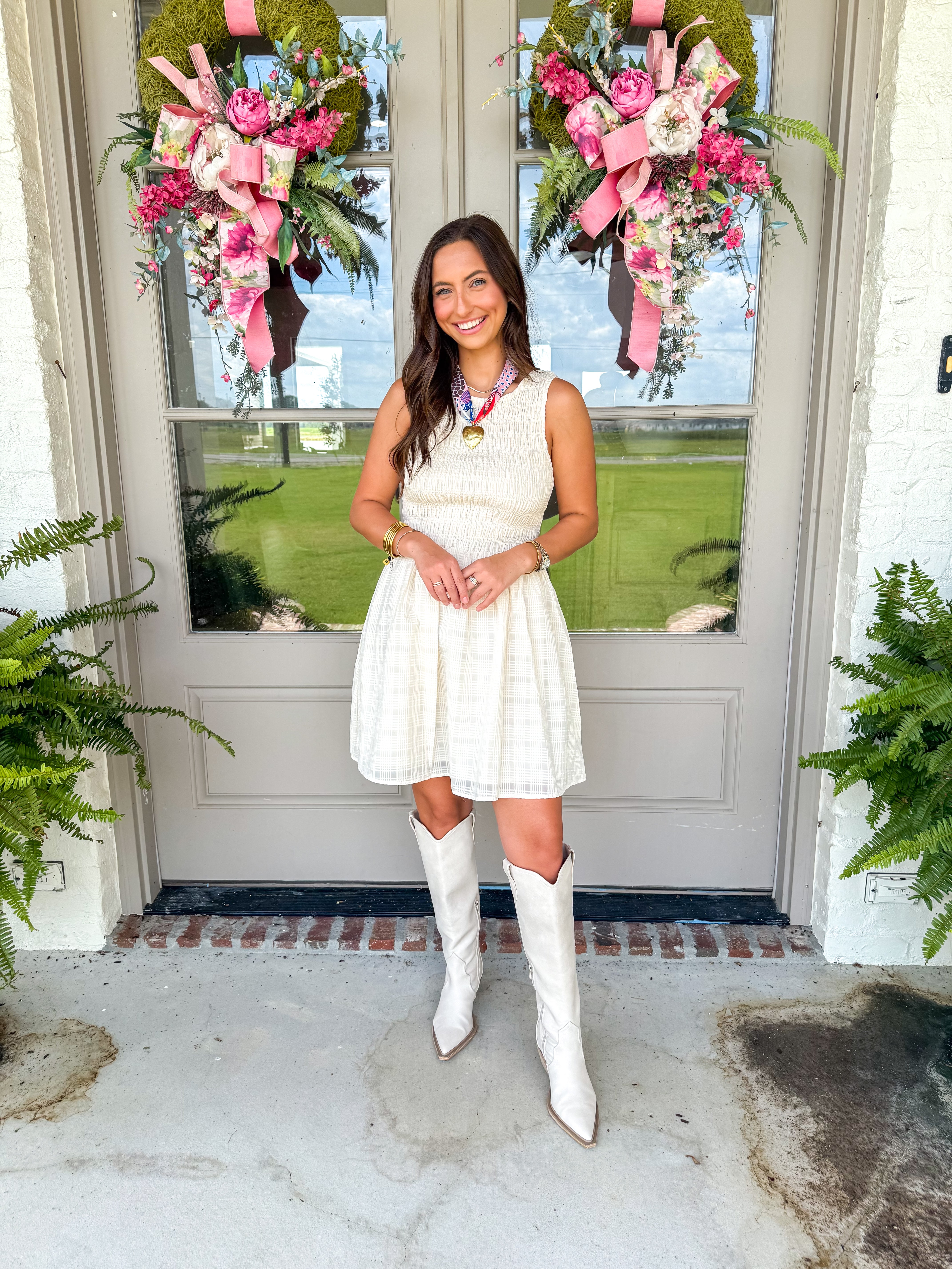 Solace Smocked Mini Dress
