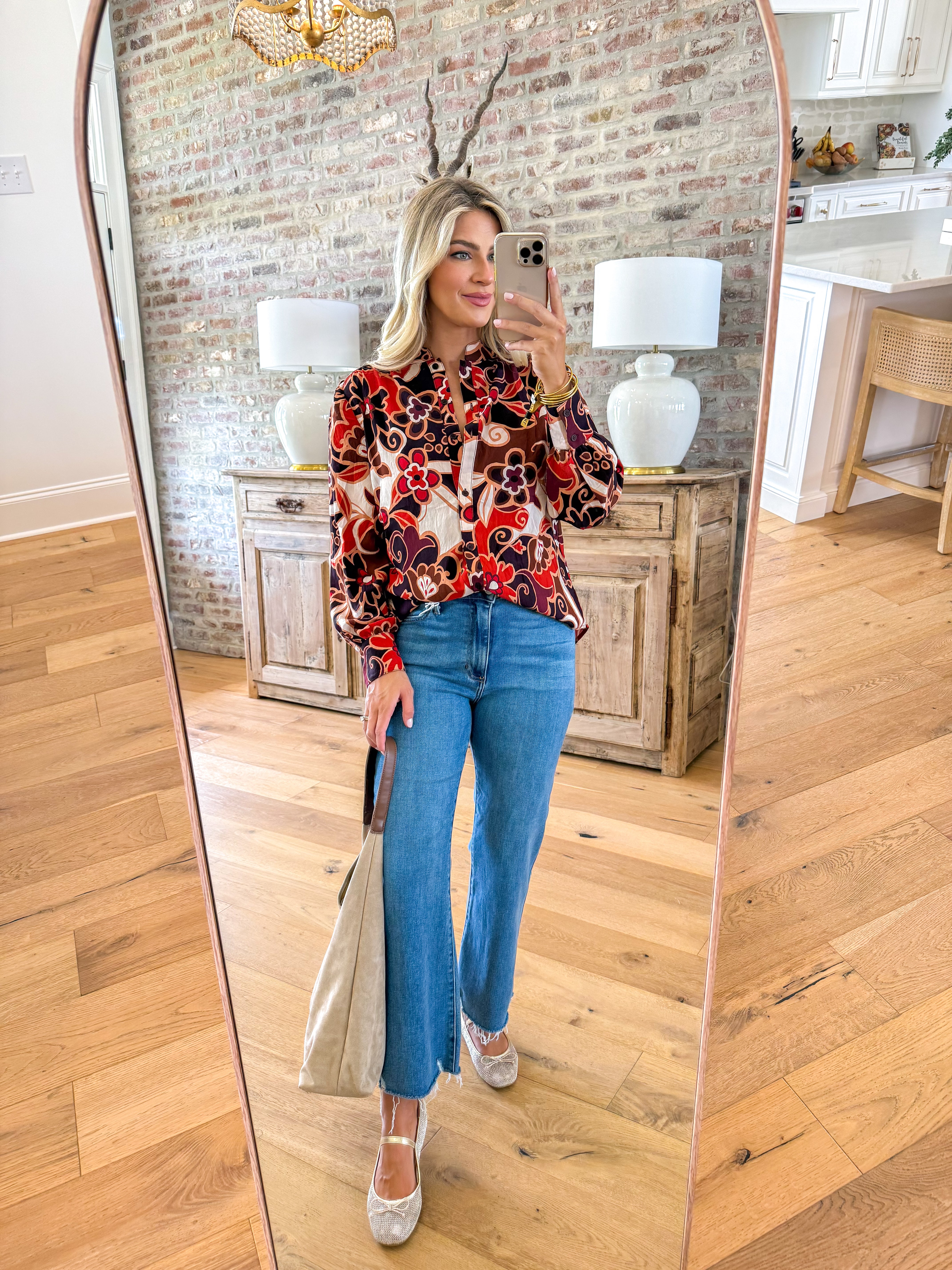 The Marigold Abstract Blouse