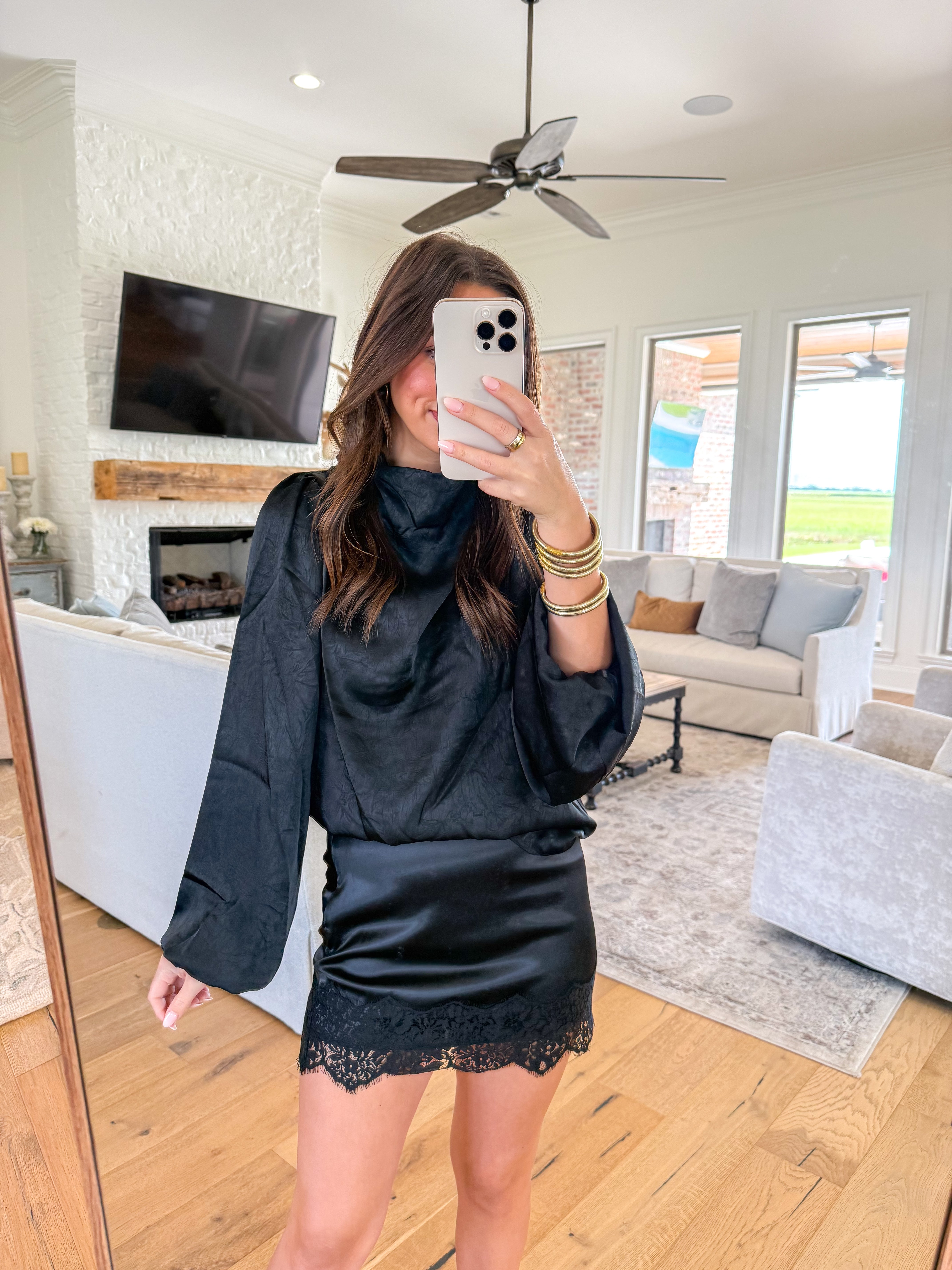 Selene Satin Mini Skirt