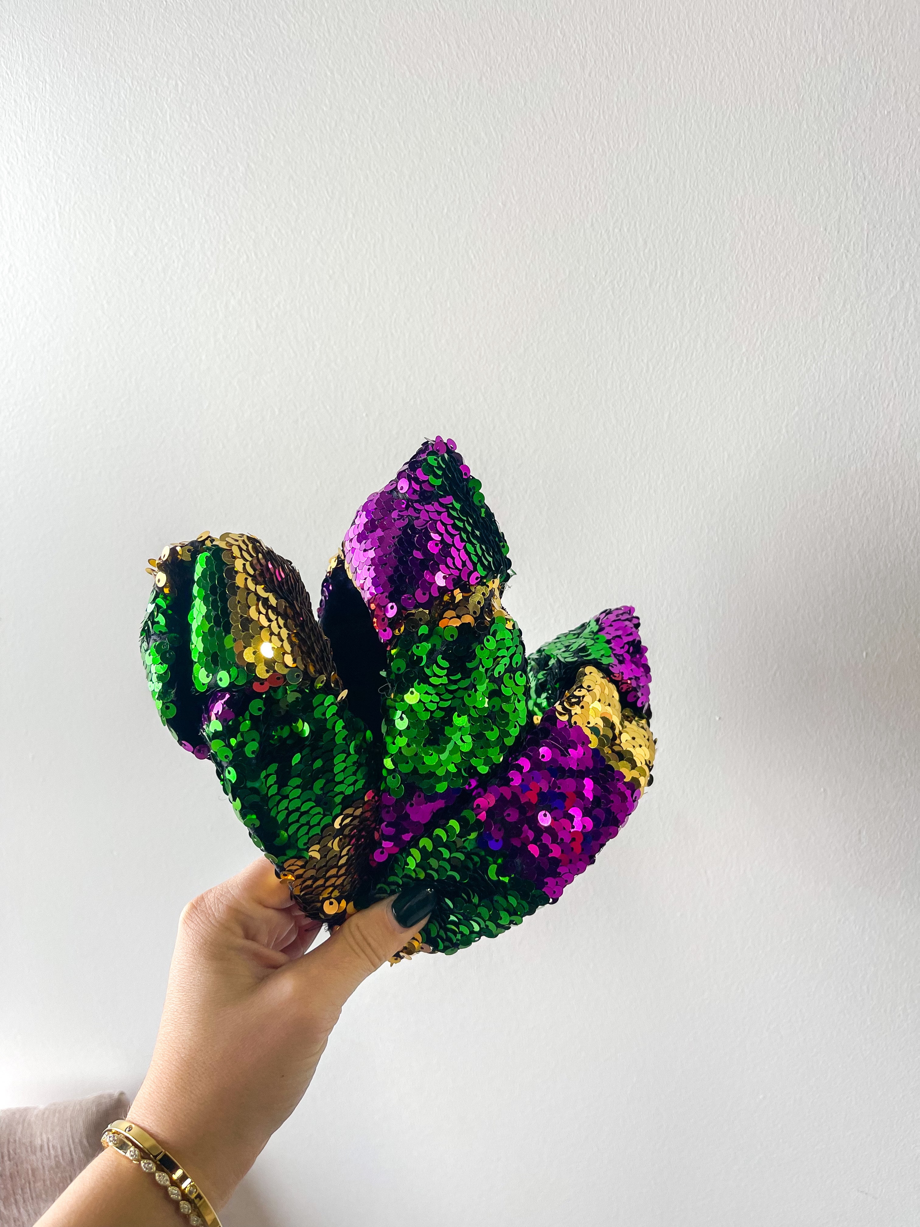 Mardi Gras Sequin Knot Headband