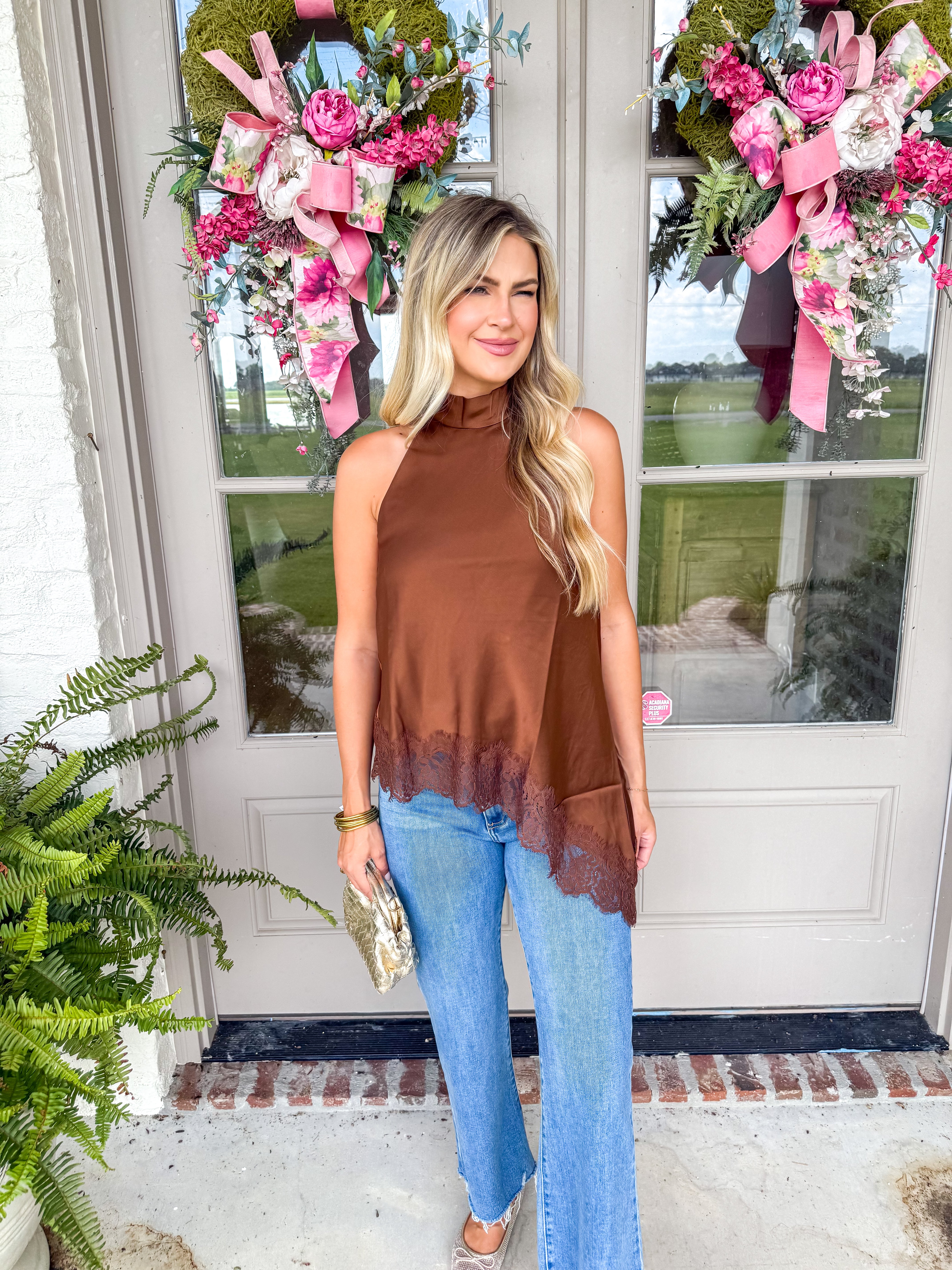 Espresso Hour Satin Tank