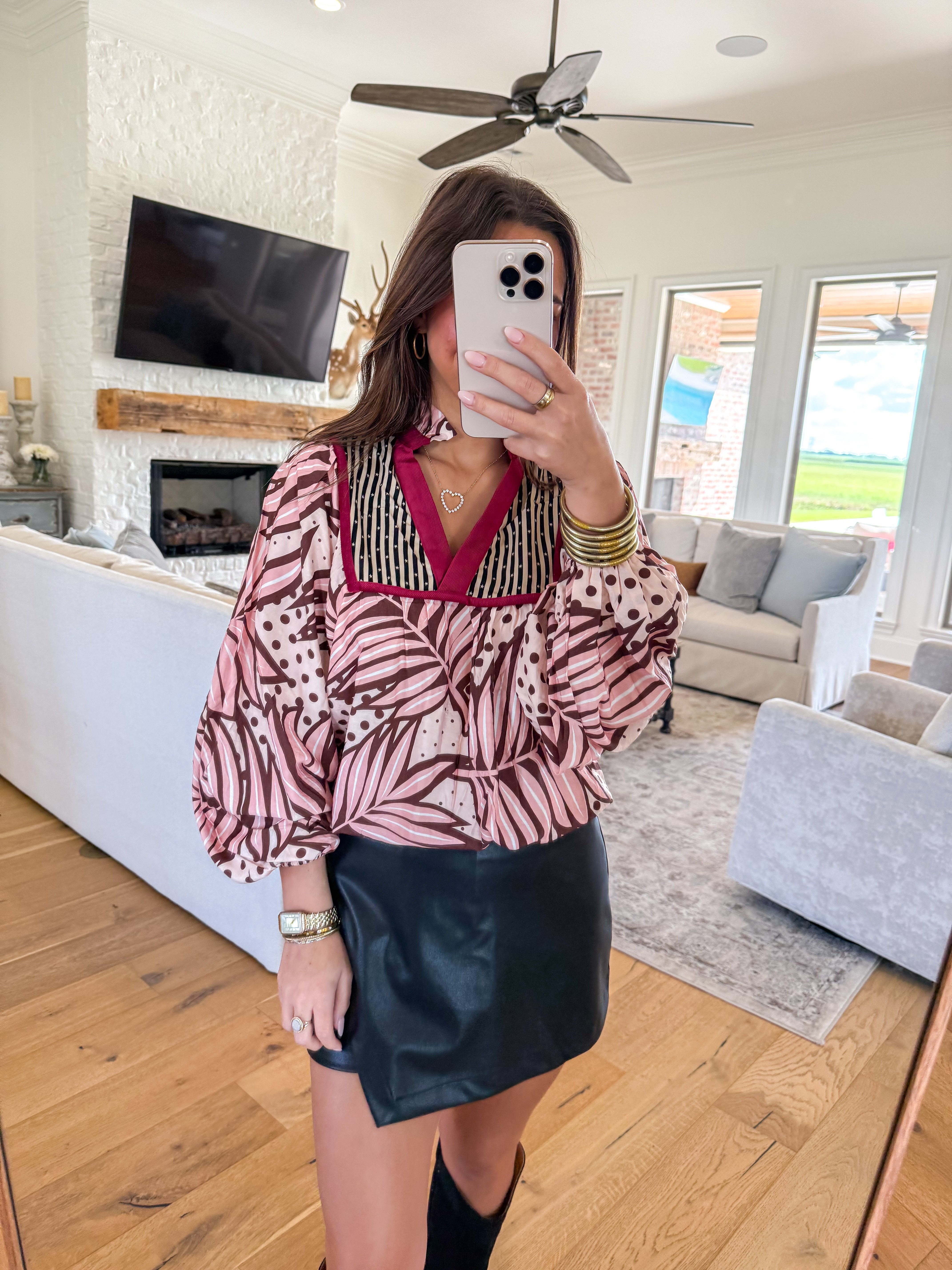 Seraphine Abstract Blouse