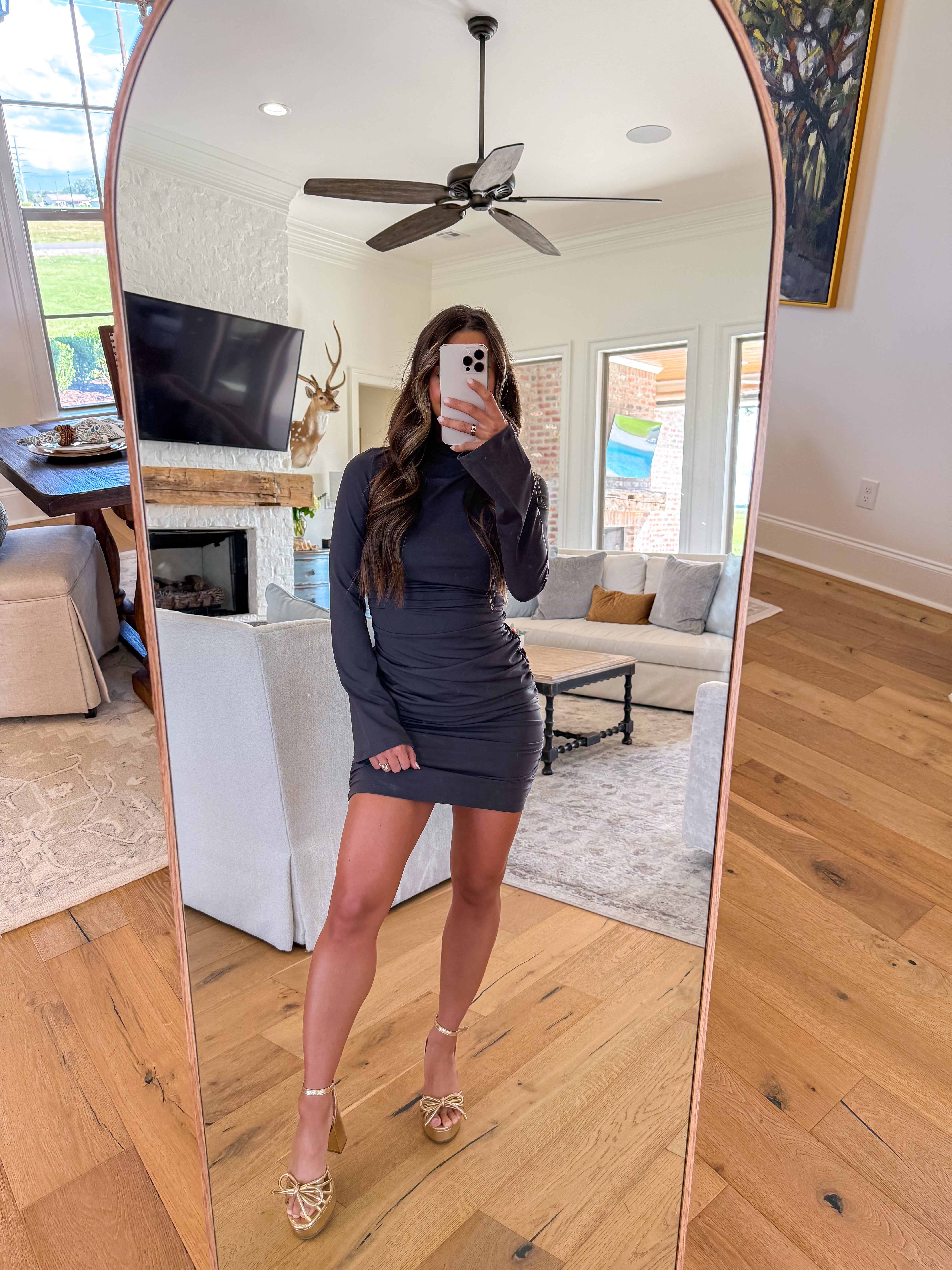 Ciella Ruched Mini Dress