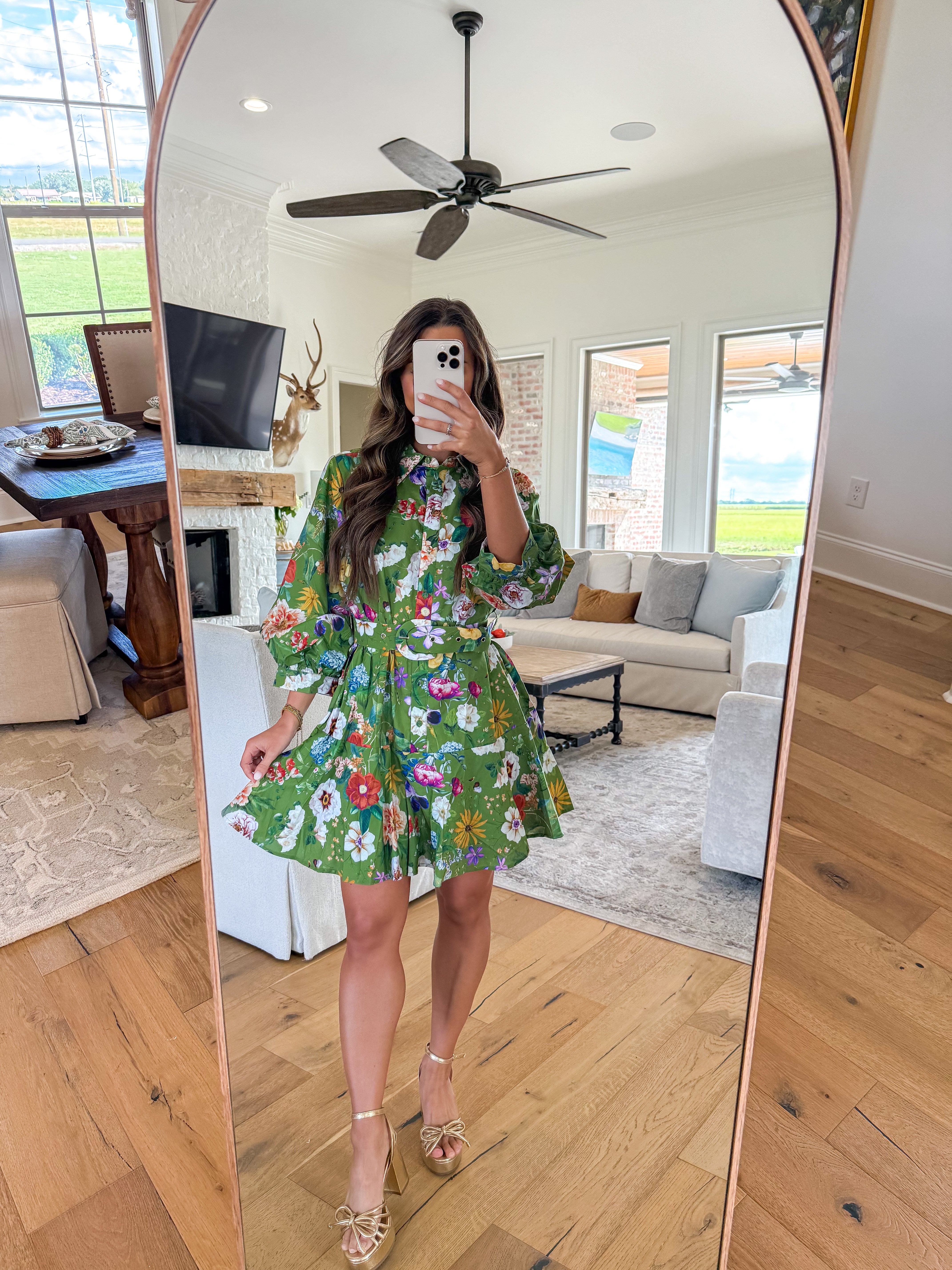 Amaris Olive Floral Mini