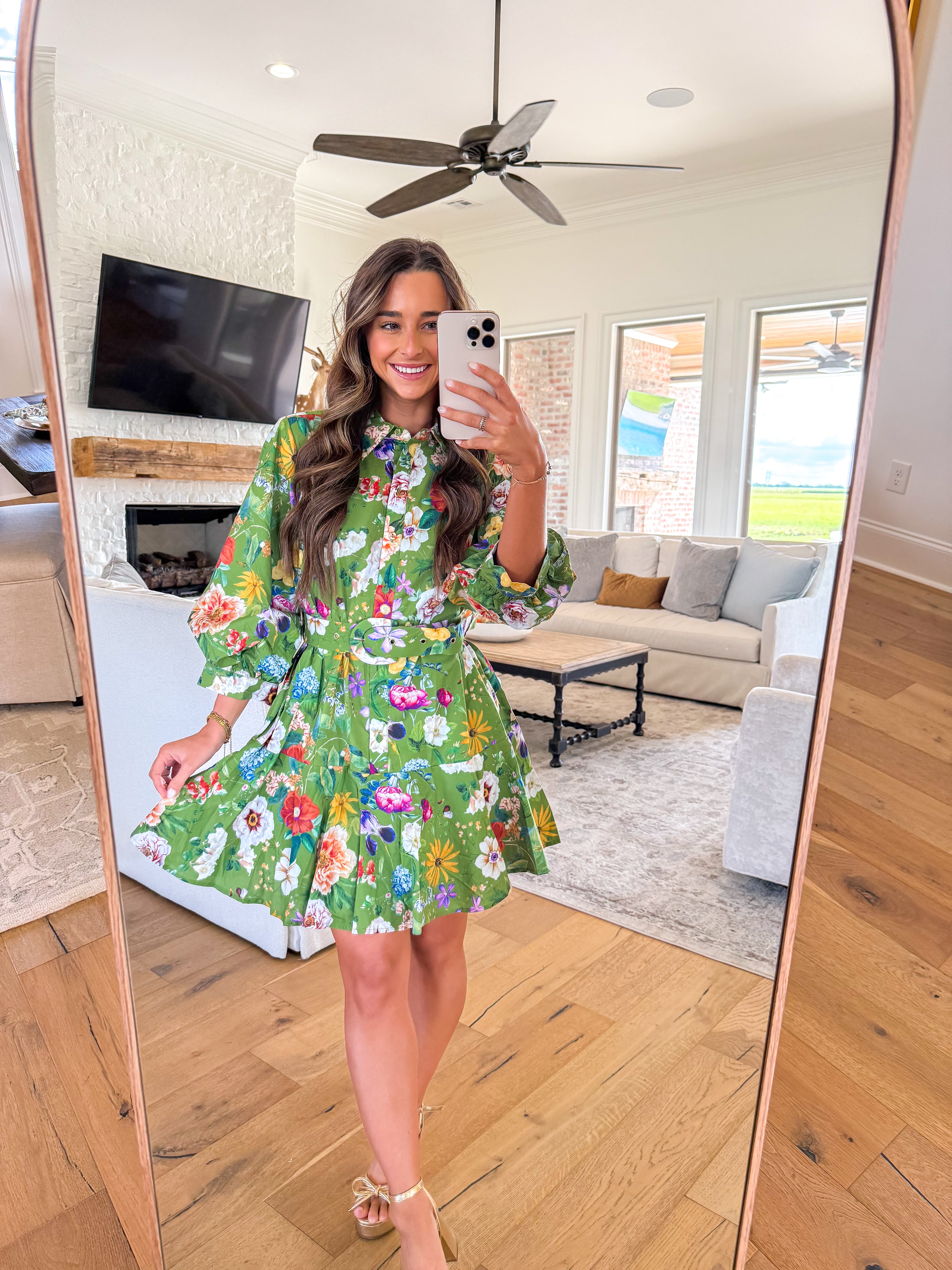 Amaris Olive Floral Mini