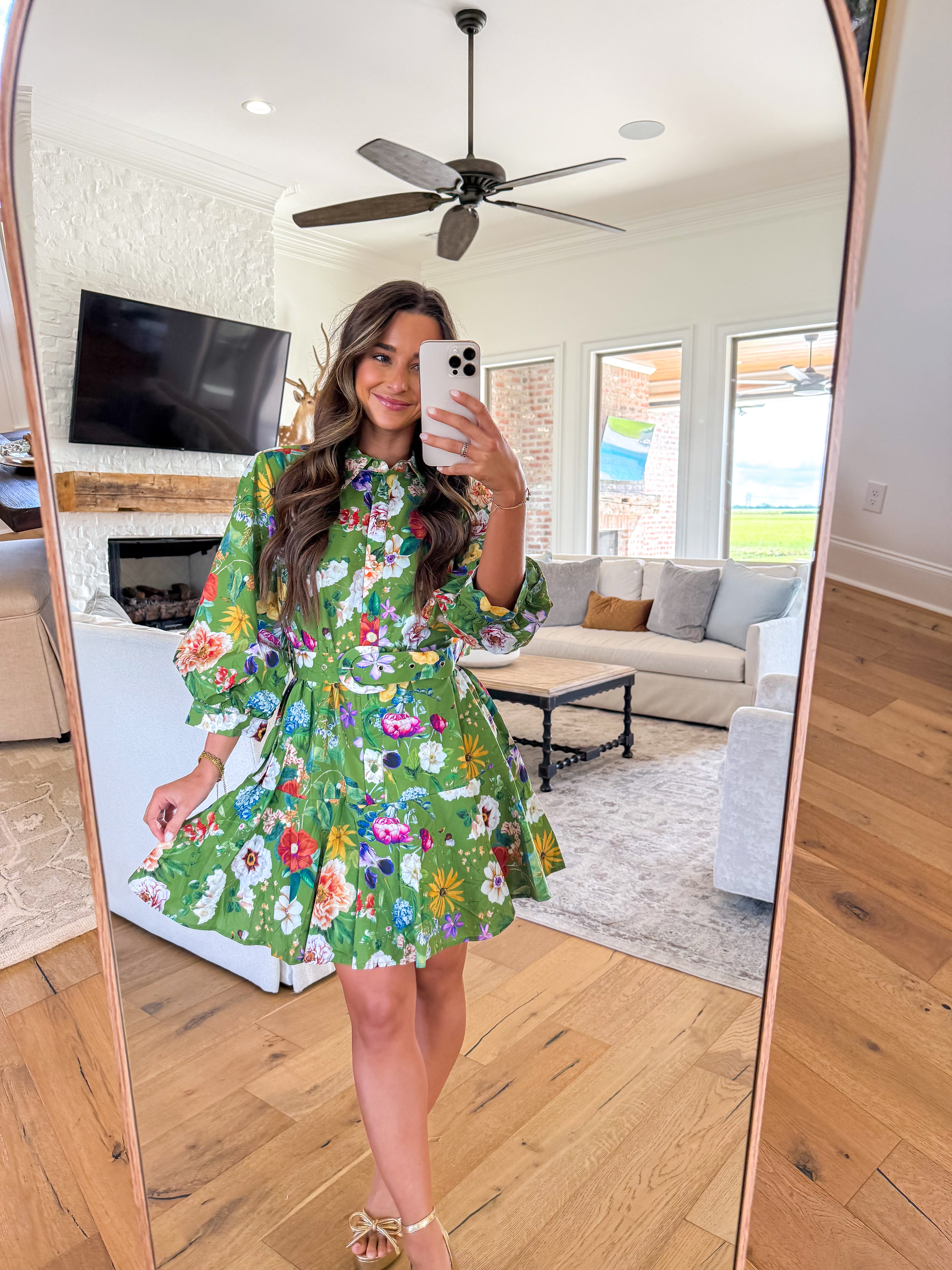 Amaris Olive Floral Mini