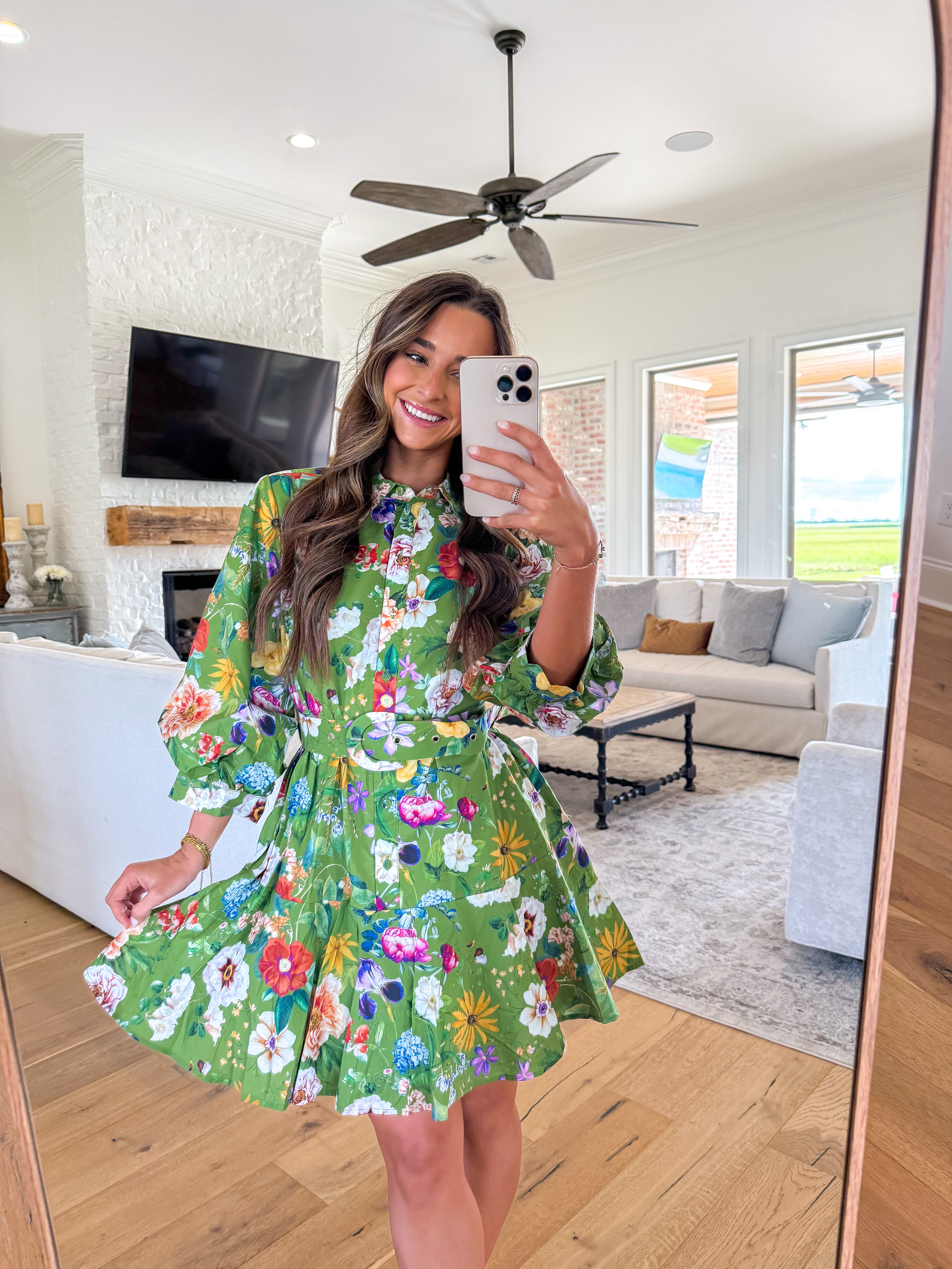 Amaris Olive Floral Mini