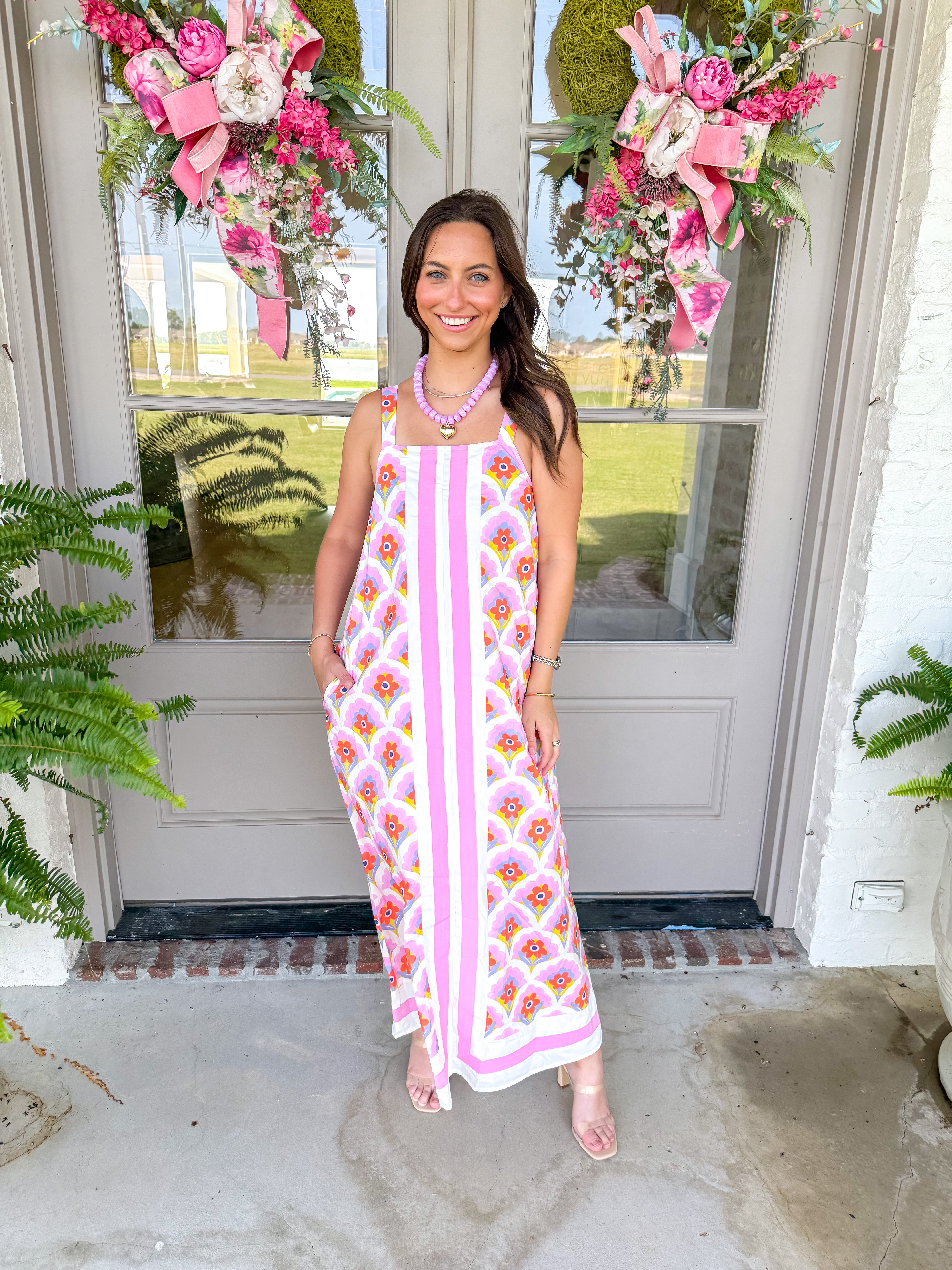 Pink Peony Magnolia Maxi