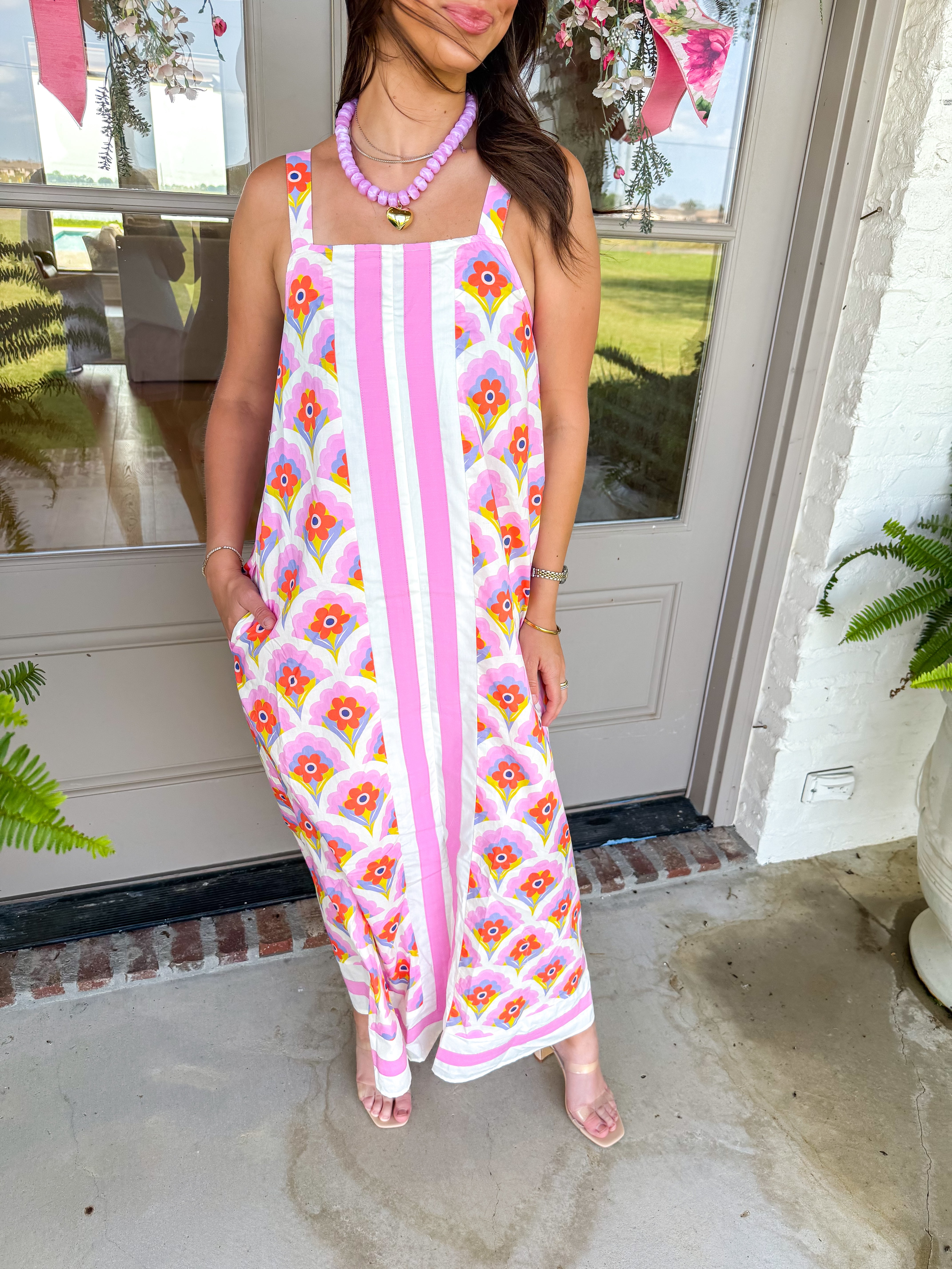 Pink Peony Magnolia Maxi