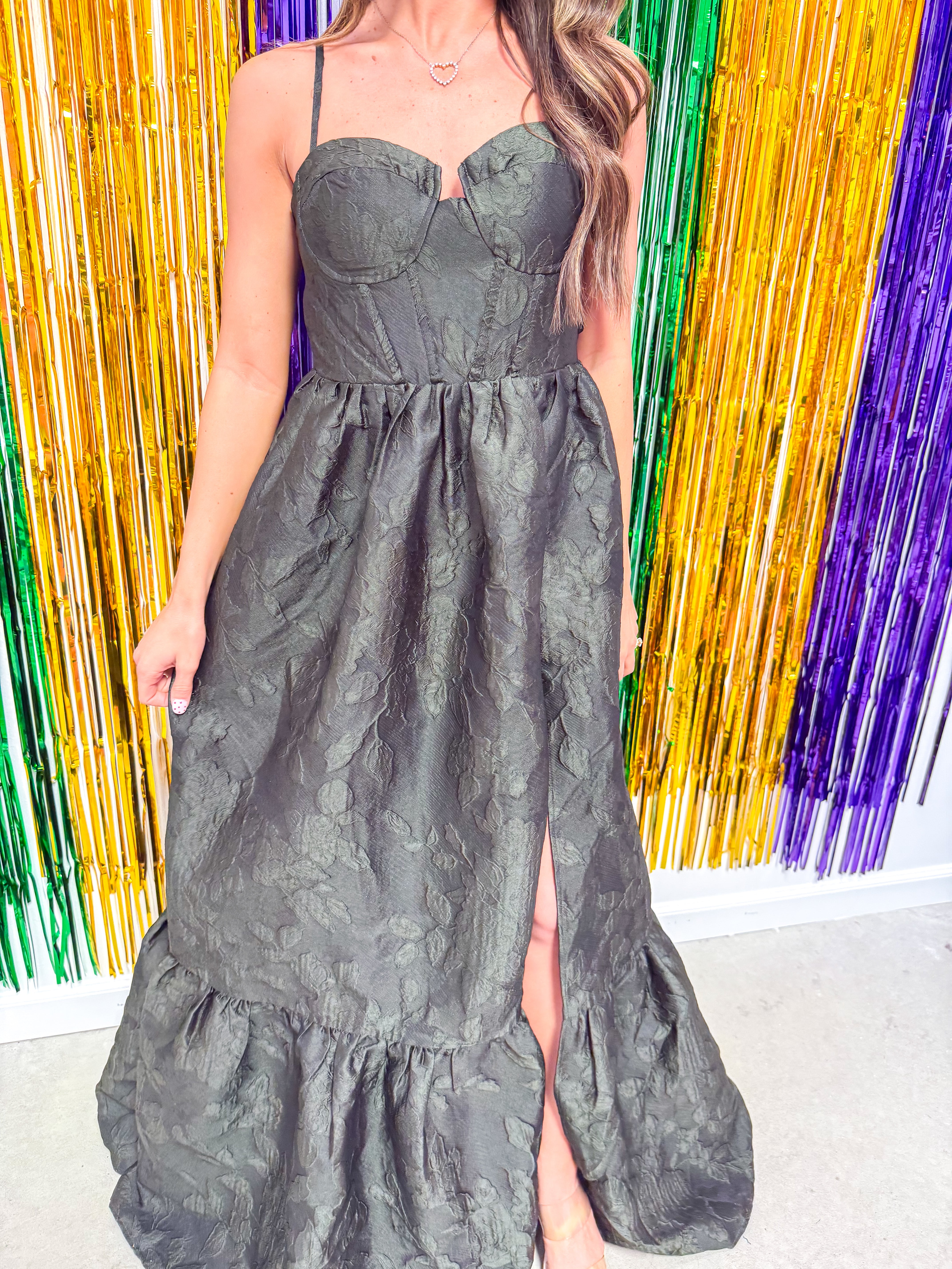 Enchanting Olive Ball Gown