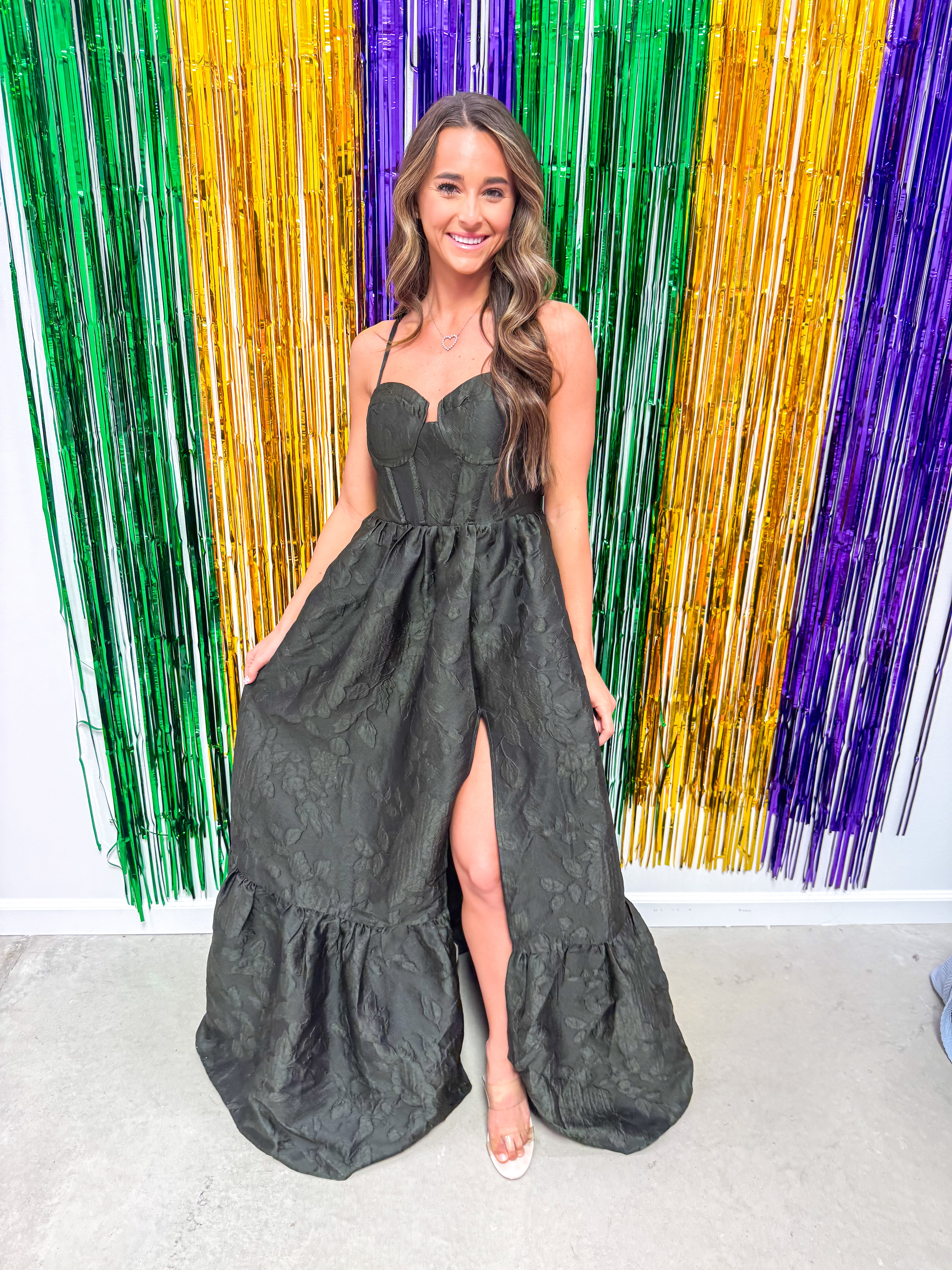 Enchanting Olive Ball Gown