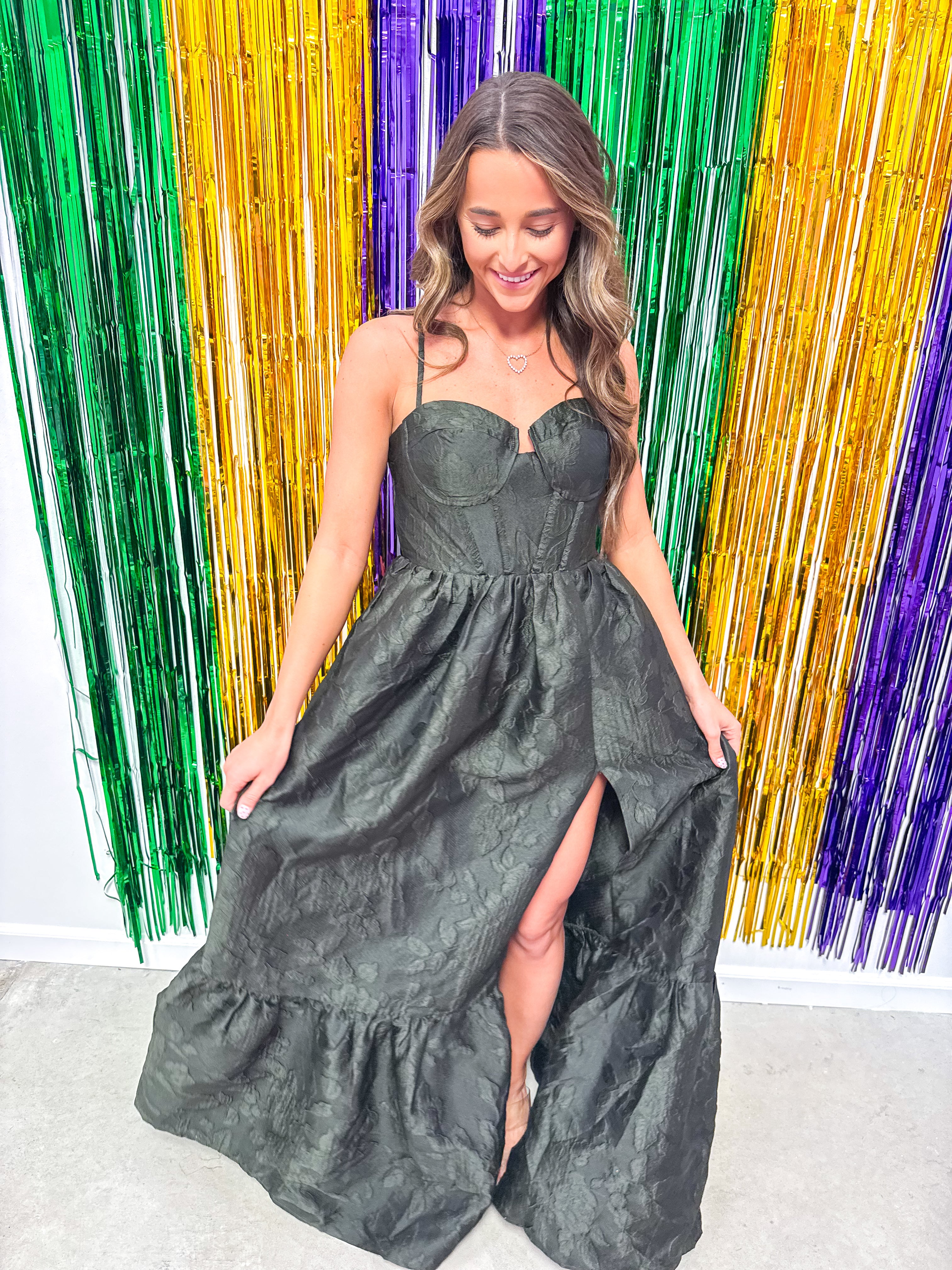 Enchanting Olive Ball Gown