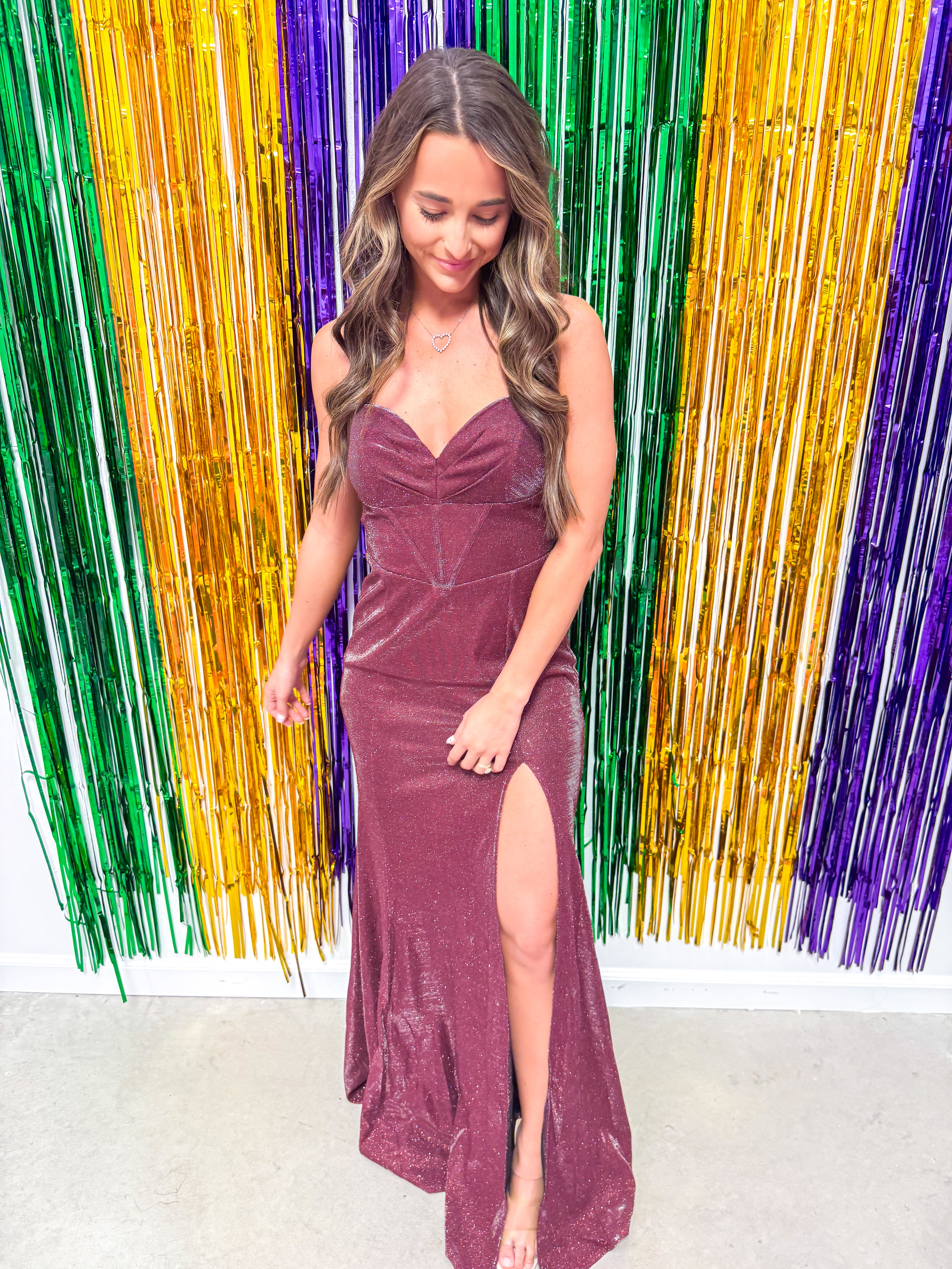 Crimson Majesty Burgundy Gown