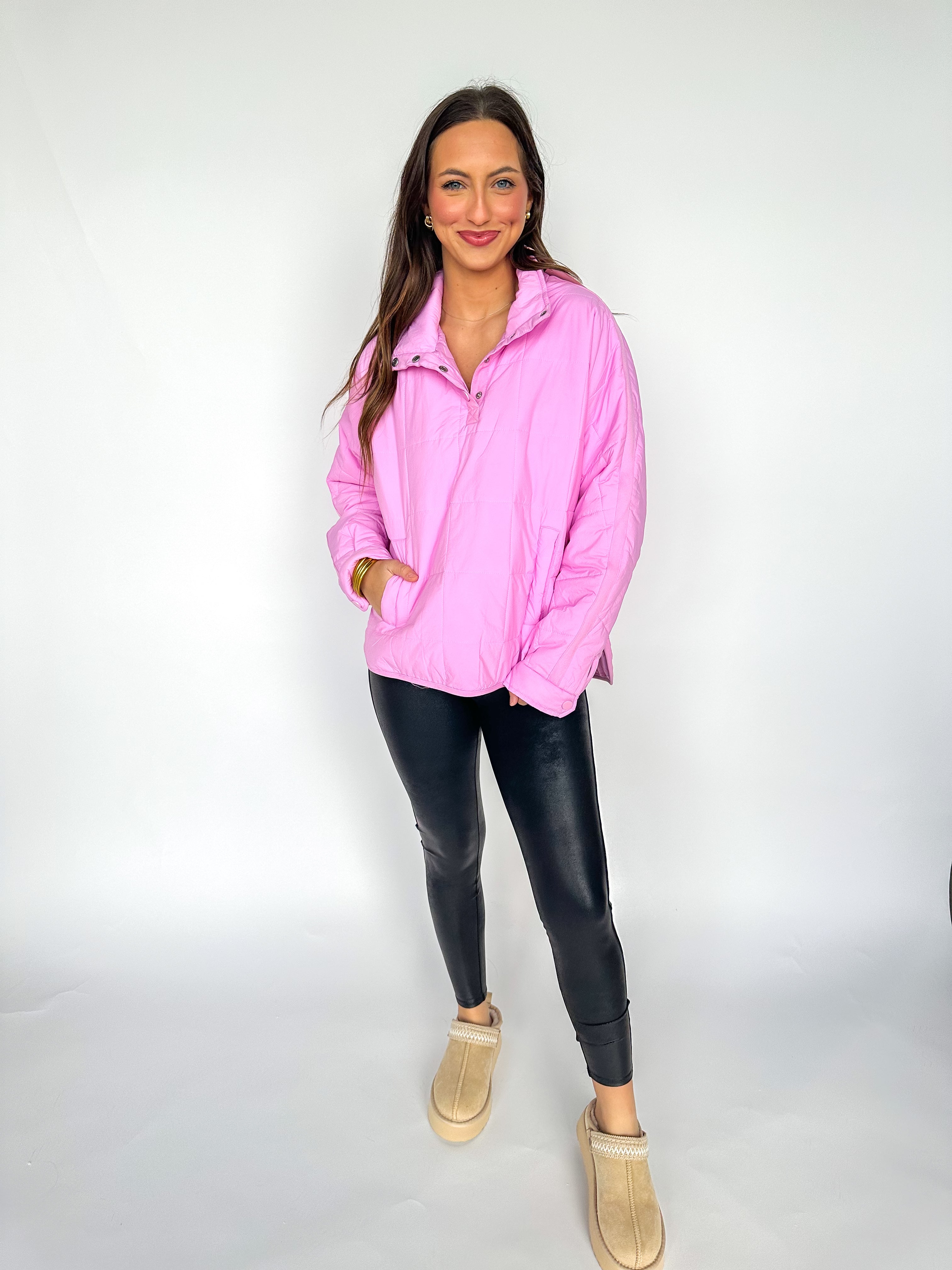 Emma Lightweight Puff Pullover Bubble Gum