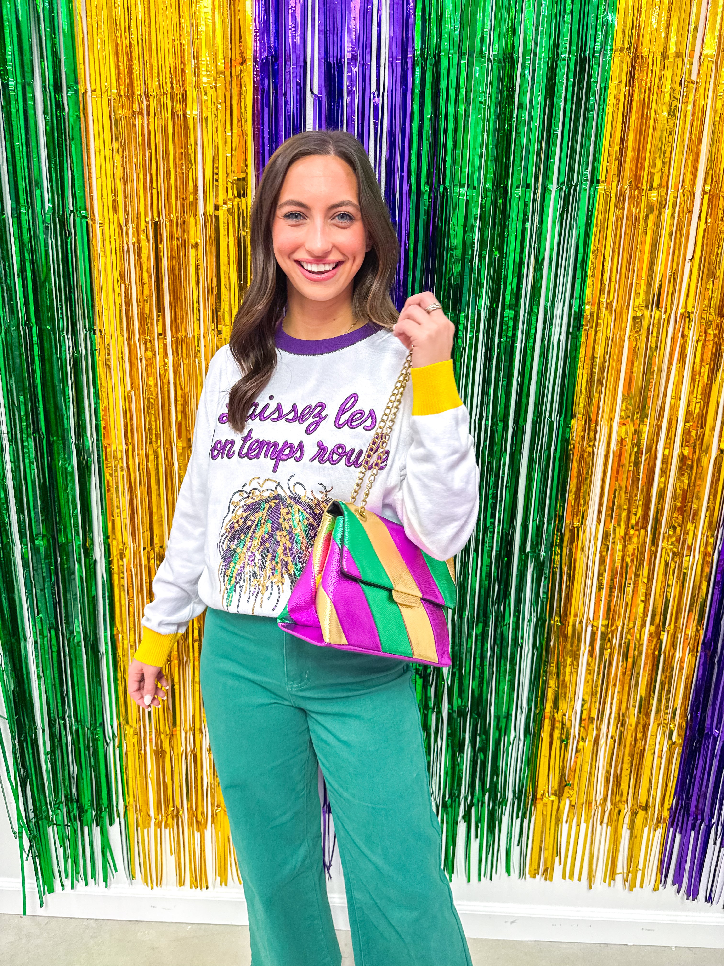 MG Metallic Stripe Purse