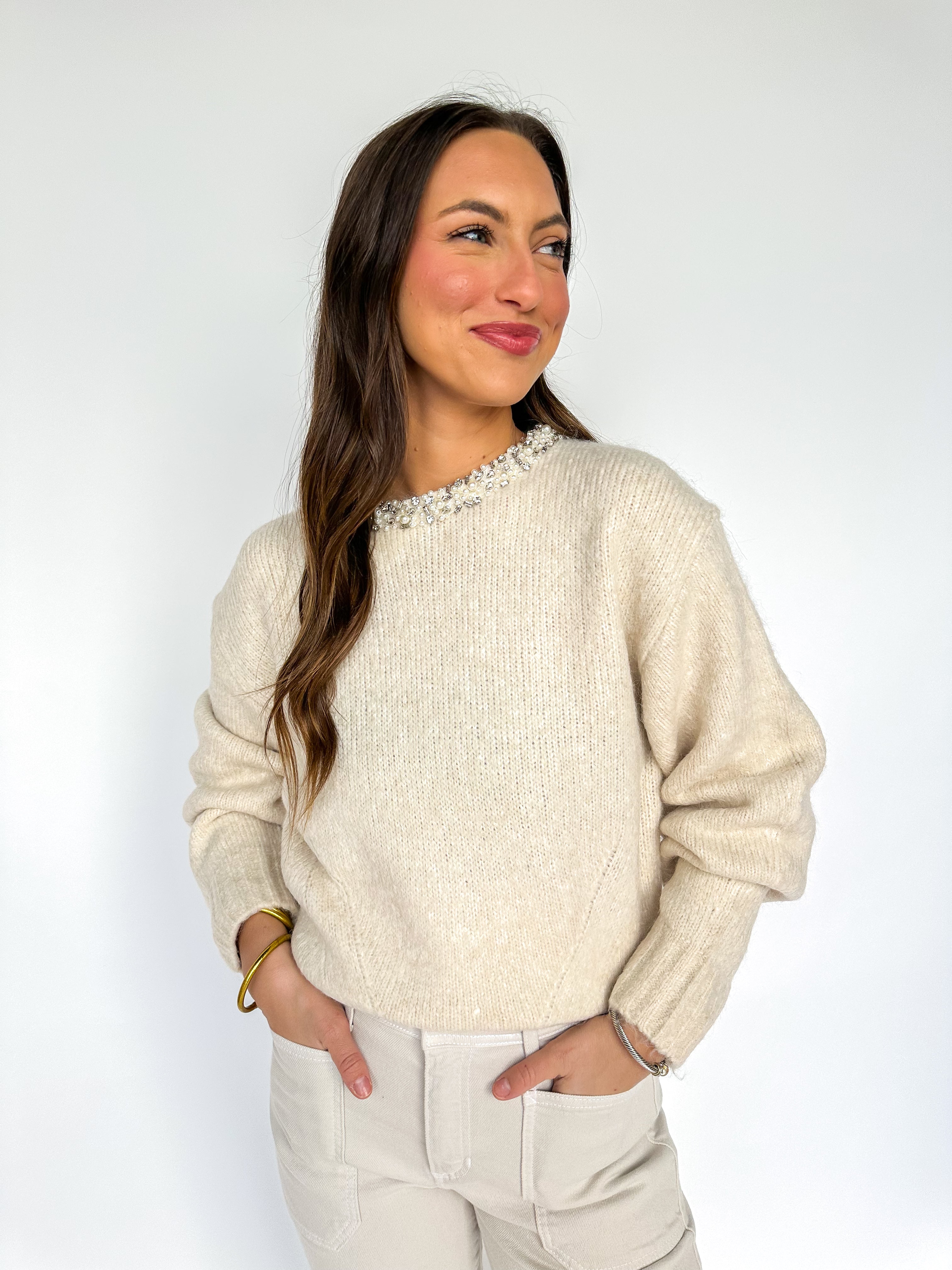 Rowyn Embellished Collar Sweater