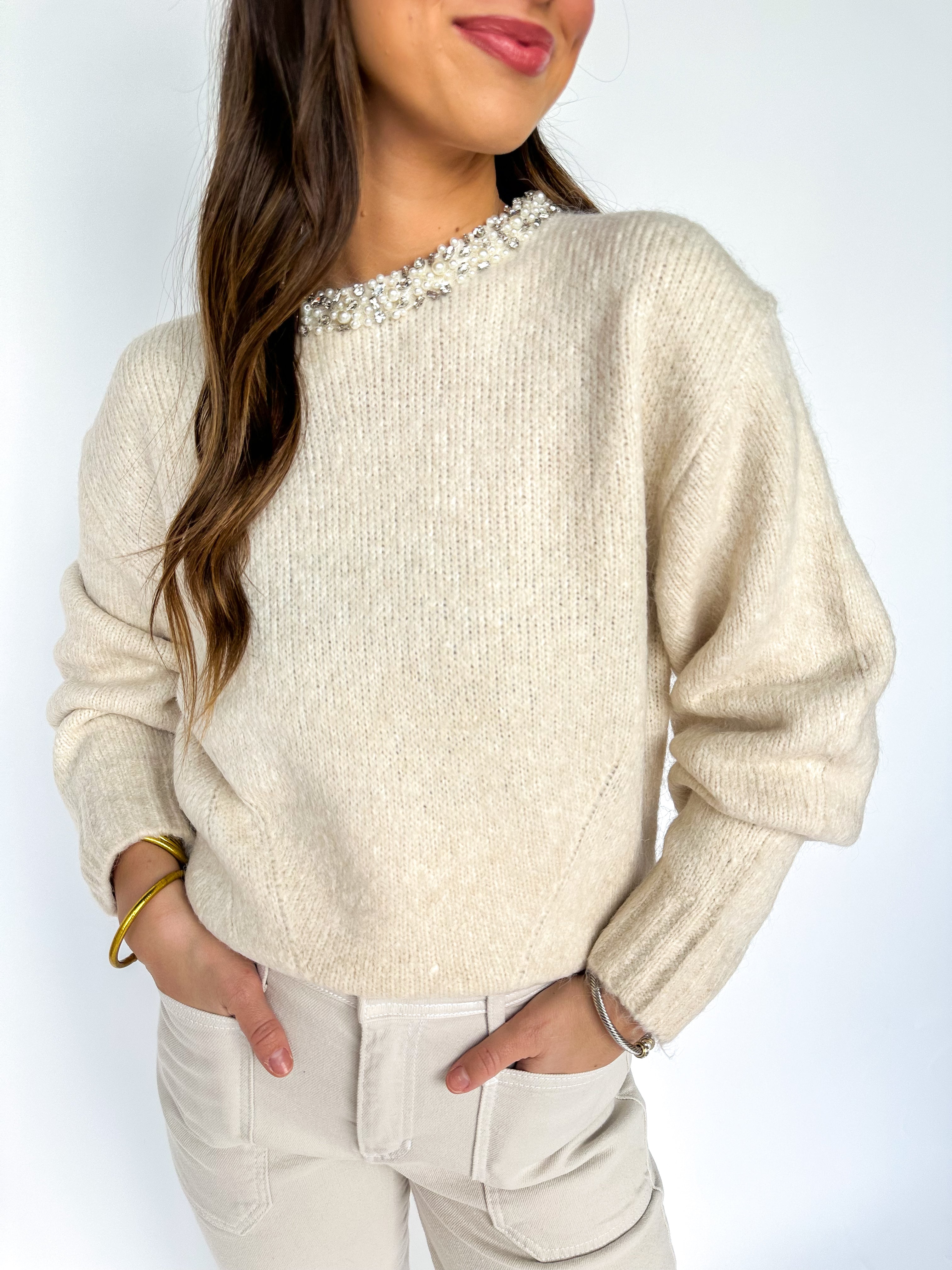 Rowyn Embellished Collar Sweater