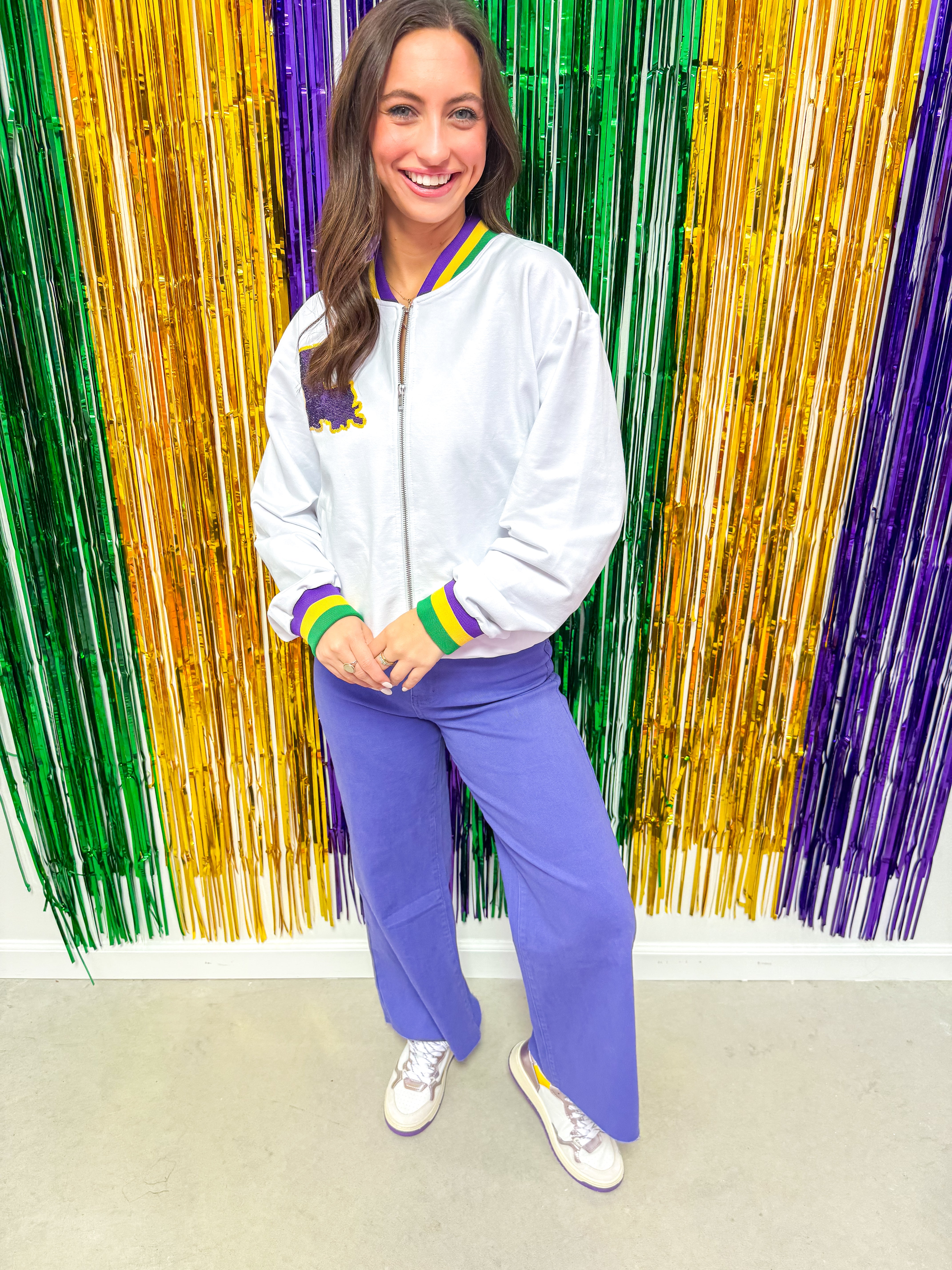 La Weezy Anna Sequin Bomber Jacket (preorder 1/15/26)